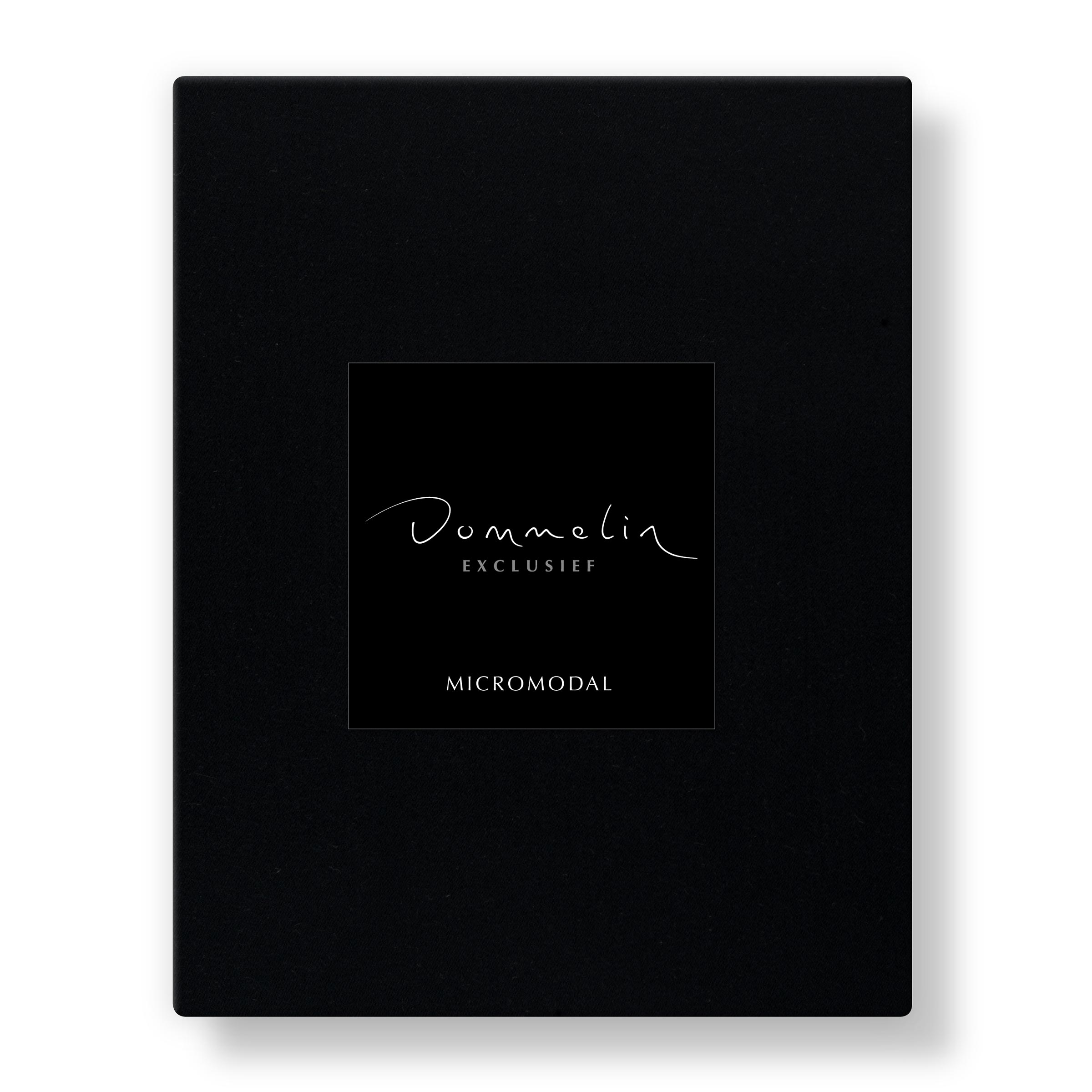 Dommelin Dubbel Split Topper Hoeslaken Micromodal 300TC Zwart    