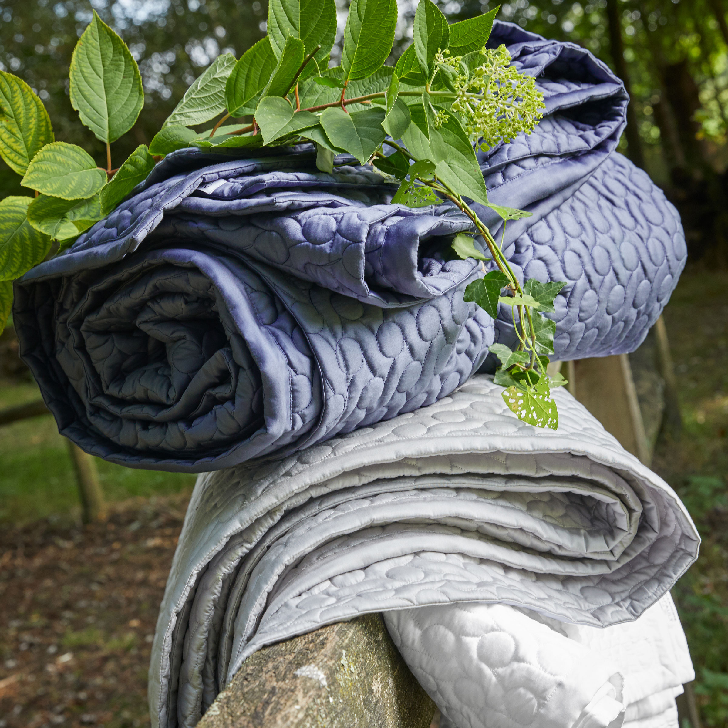 Alexandre Turpault Sprei Poesie Satijn Argent 260 x 240 cm