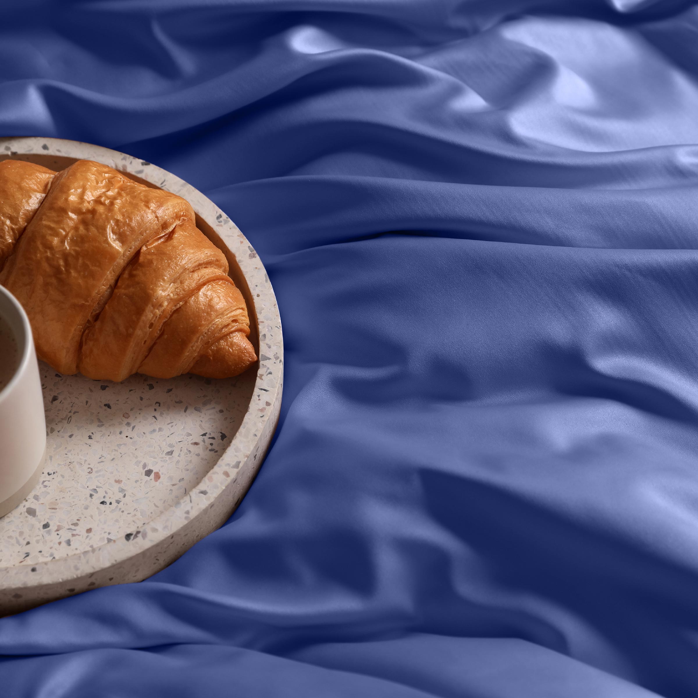 Dommelin Dekbedovertrek Set Satijn 300TC Jeansblauw 