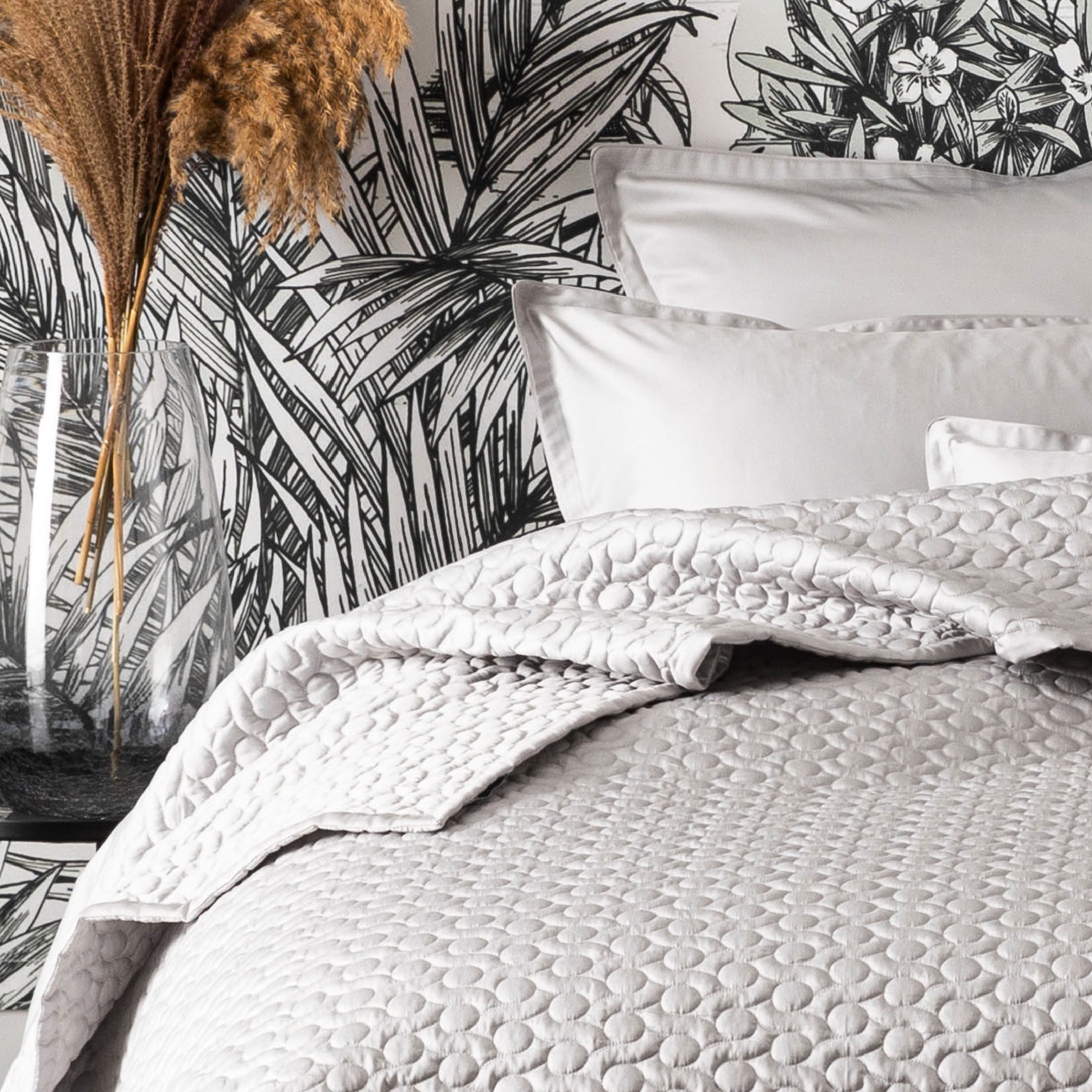 Alexandre Turpault Sprei Poesie Satijn Argent 260 x 240 cm