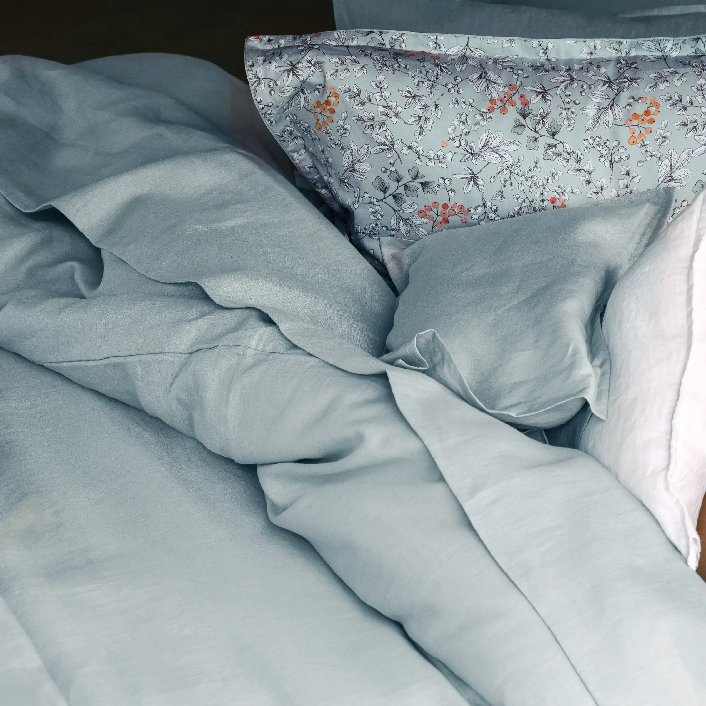 Alexandre Turpault Hoeslaken Hoge Hoek Nouvelle Vague Stonewashed Linnen Eau