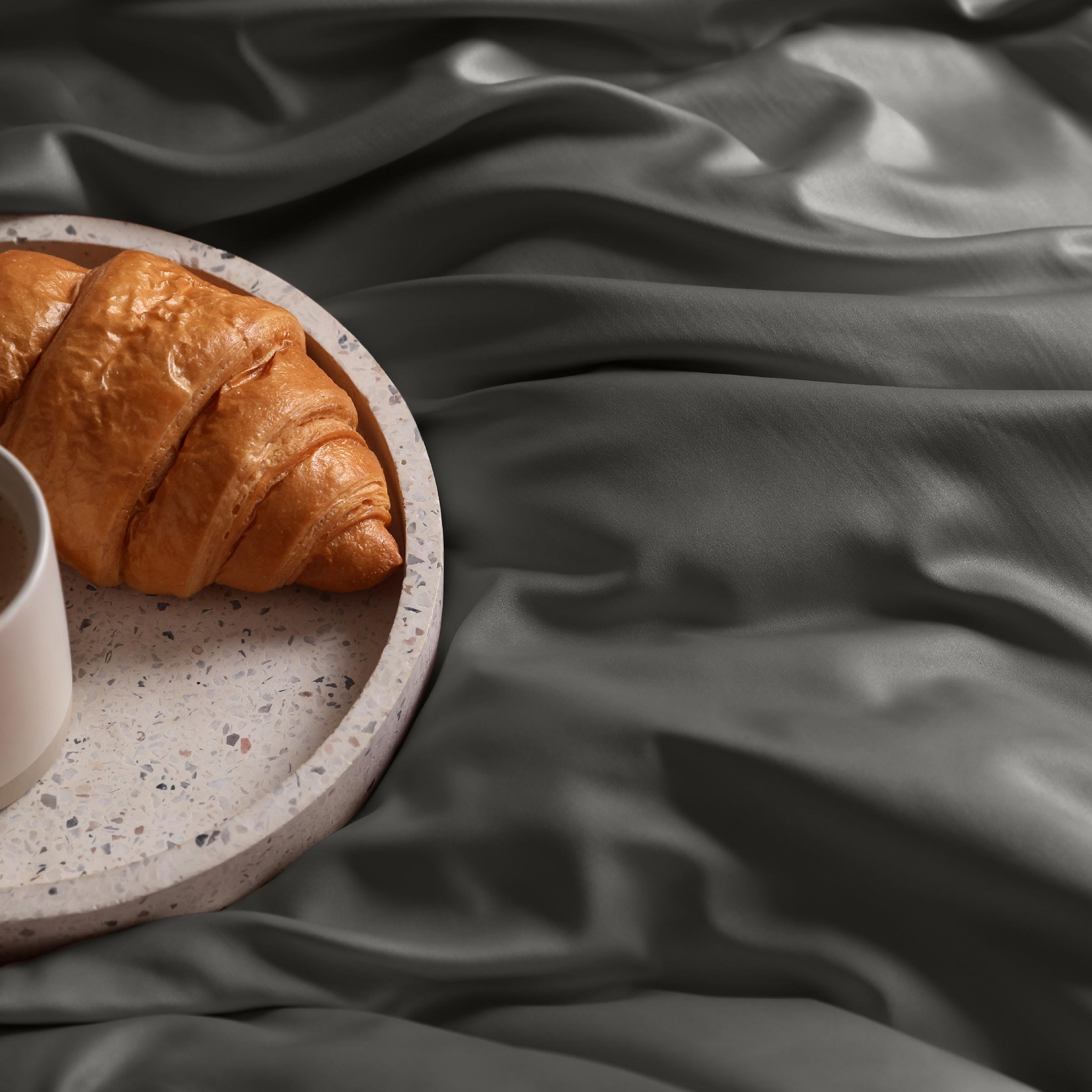 Dommelin Dekbedovertrek Set Satijn 300TC Leisteengrijs 