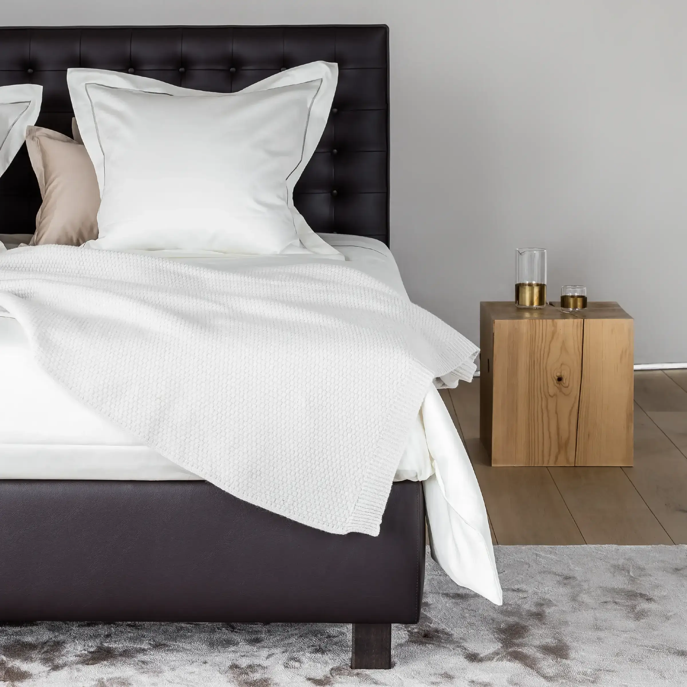 Lysdrap Hoeslaken Hoge Hoek Percal 200TC Wit