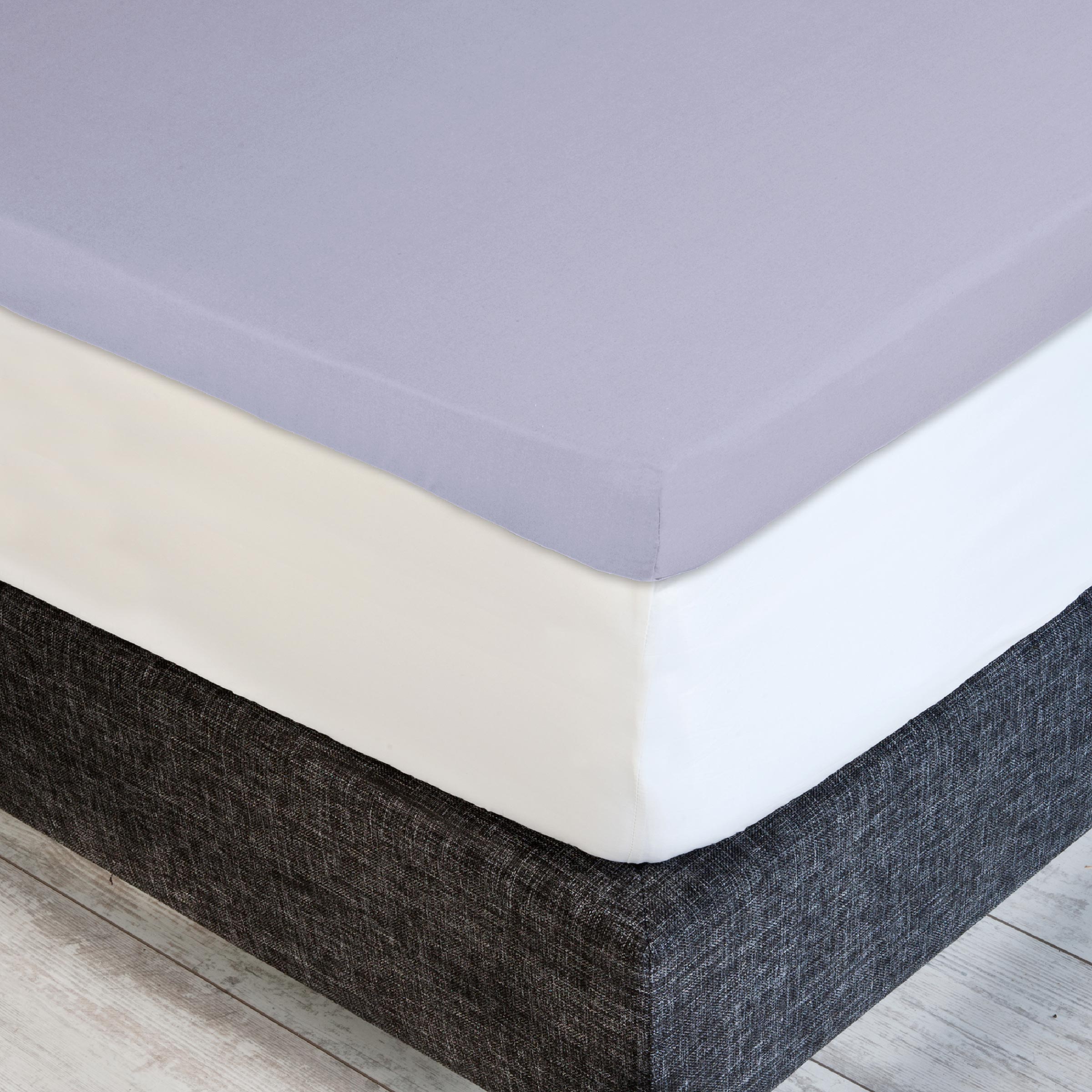 Dommelin Dubbel Split Topper Hoeslaken Percal 200TC Lila