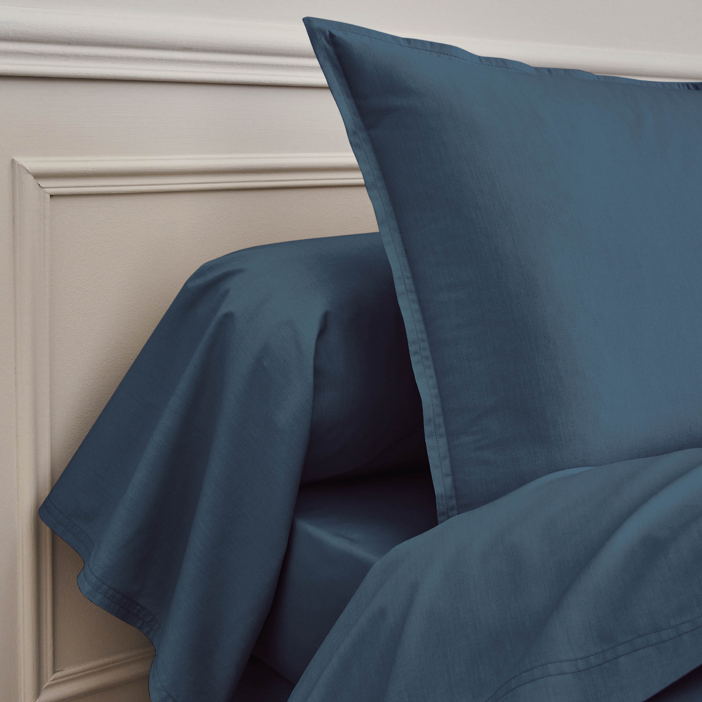 Essix Split Topper Hoeslaken Premiere Percal 200TC Bleu Nuit