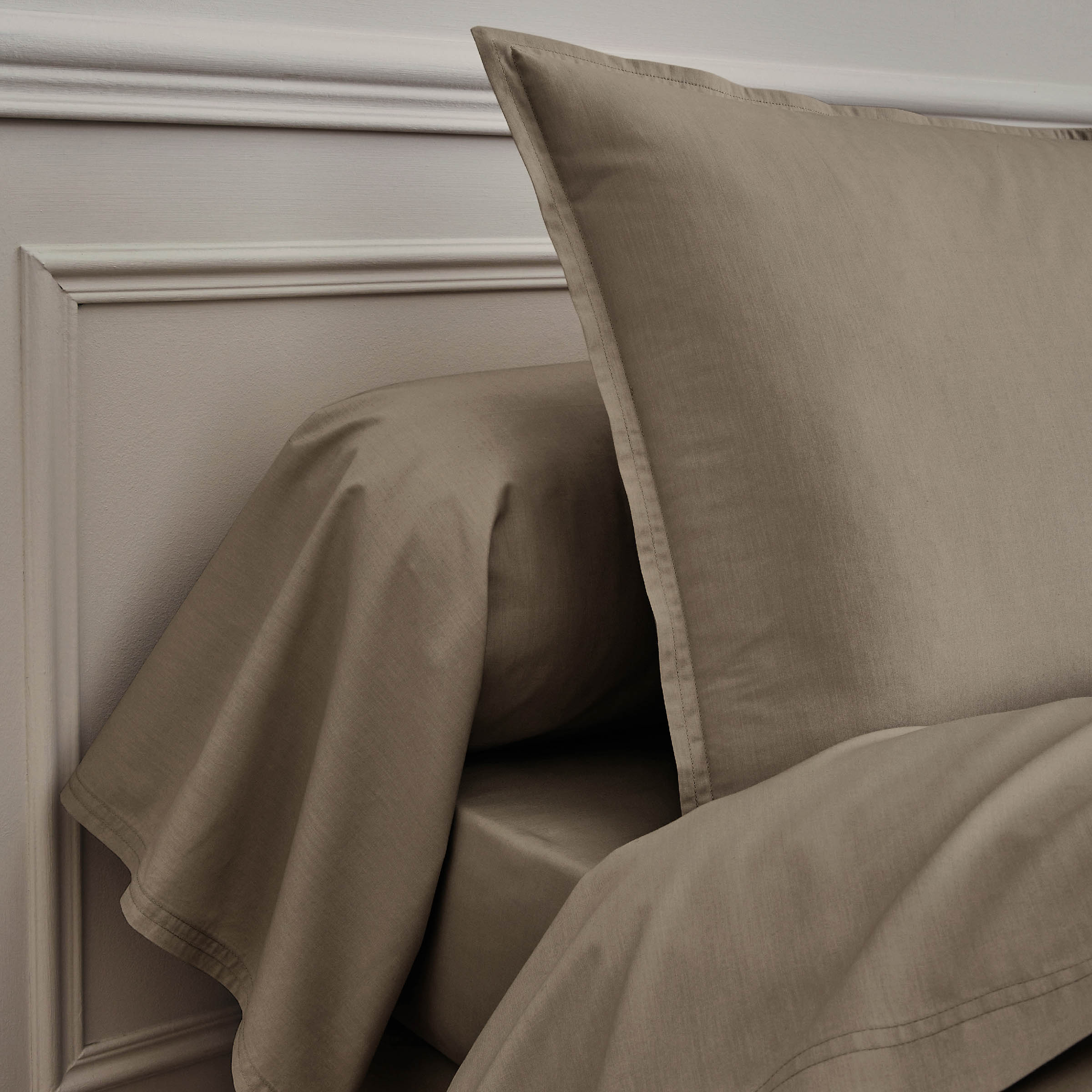 Essix Hoeslaken Hoge Hoek Premiere Percal 200TC Taupe