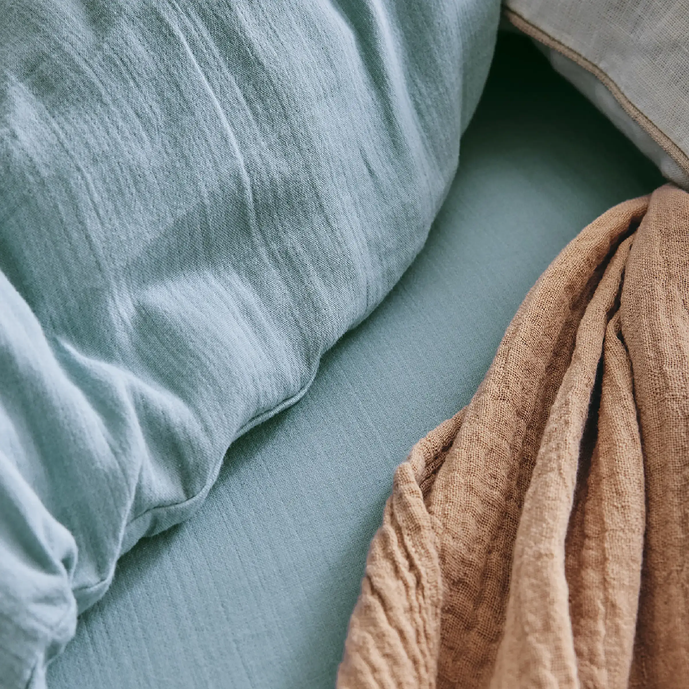 Essix Dekbedovertrek Tendresse Stonewashed Katoengaas 145TC Heure Bleue