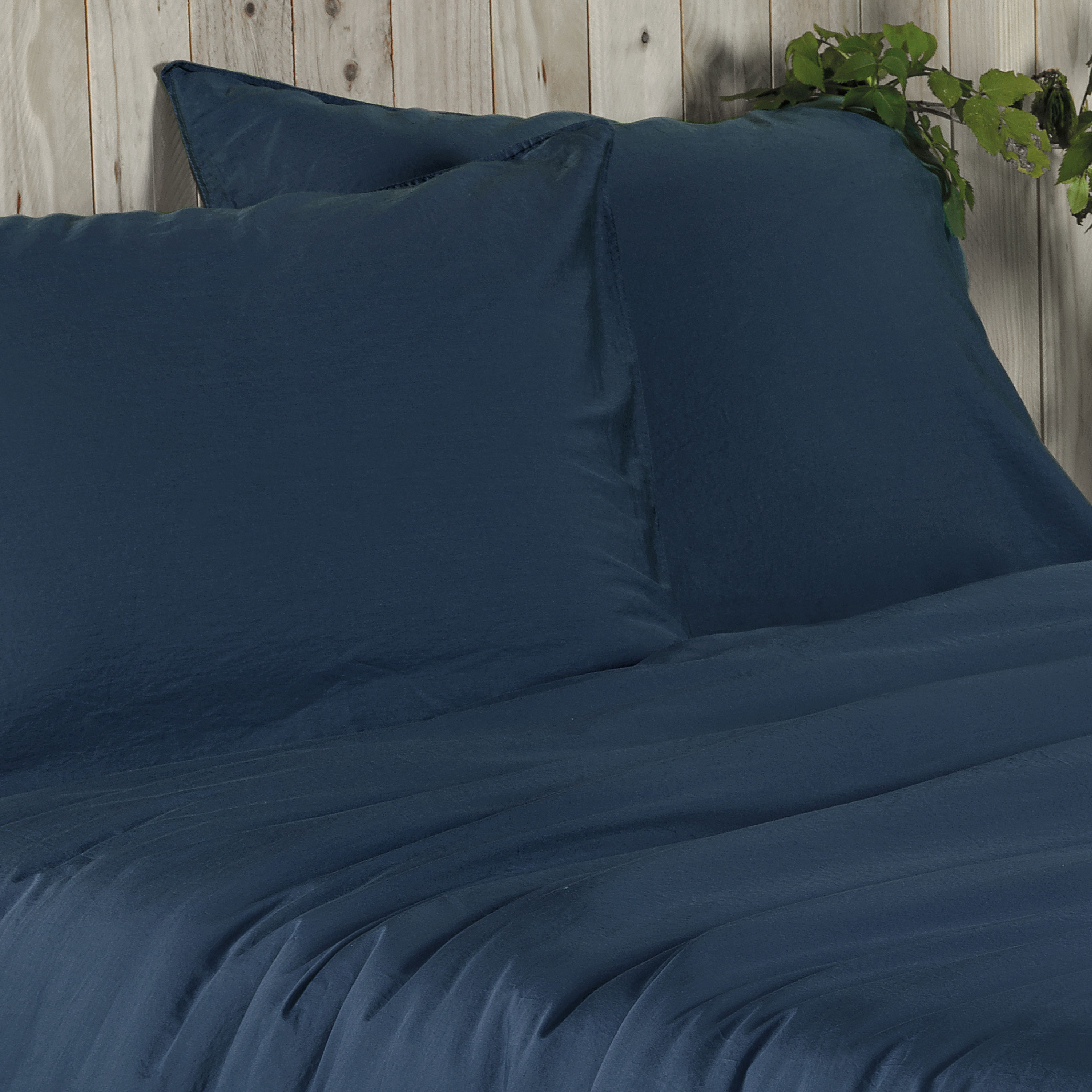 Dommelin Dekbedovertrekset Lavado Stonewashed Satijn 300TC Nachtblauw