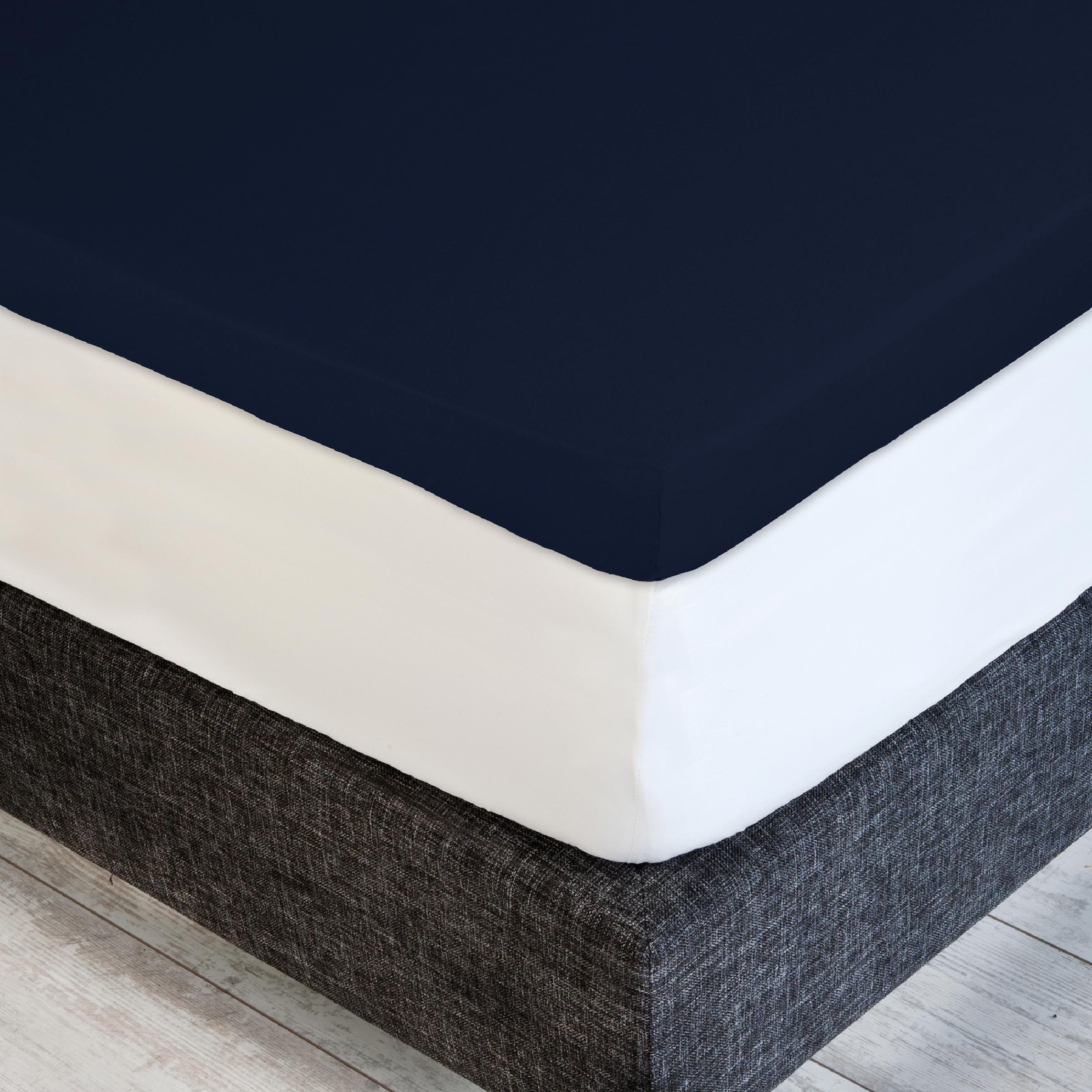 Dommelin Dubbel Split Topper Hoeslaken Percal 200TC Navy