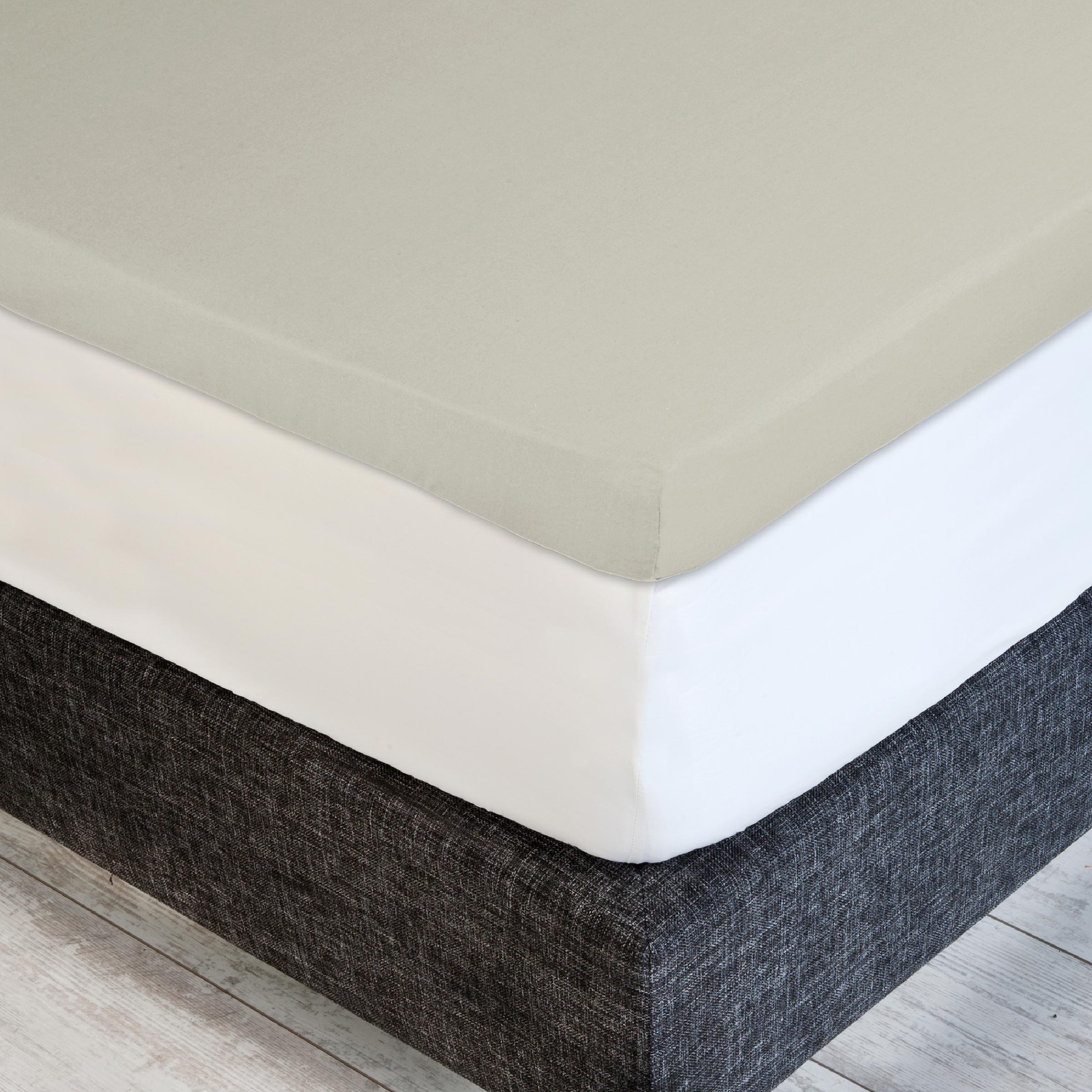 Dommelin Dubbel Split Topper Hoeslaken Percal 200TC Beige