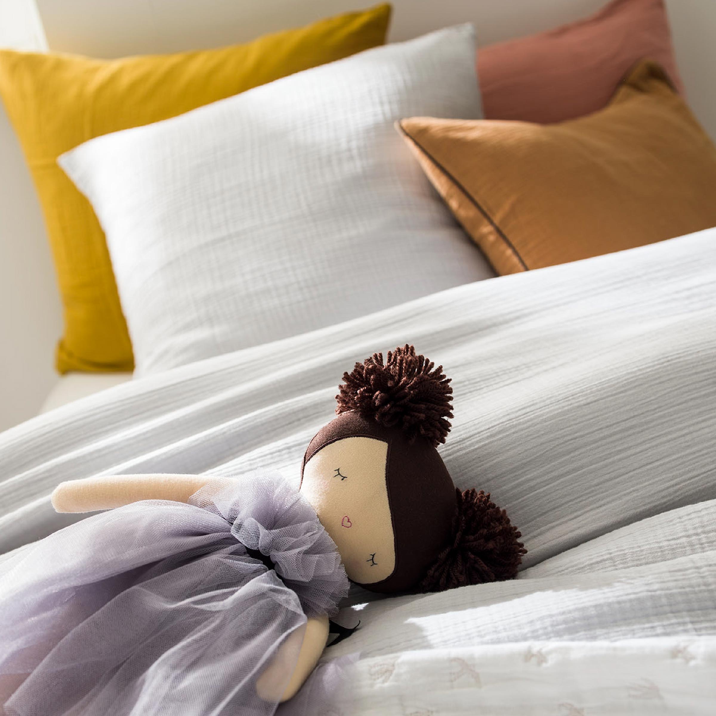 Essix Dekbedovertrek Set Tendresse Stonewashed Katoengaas 145TC Wit 