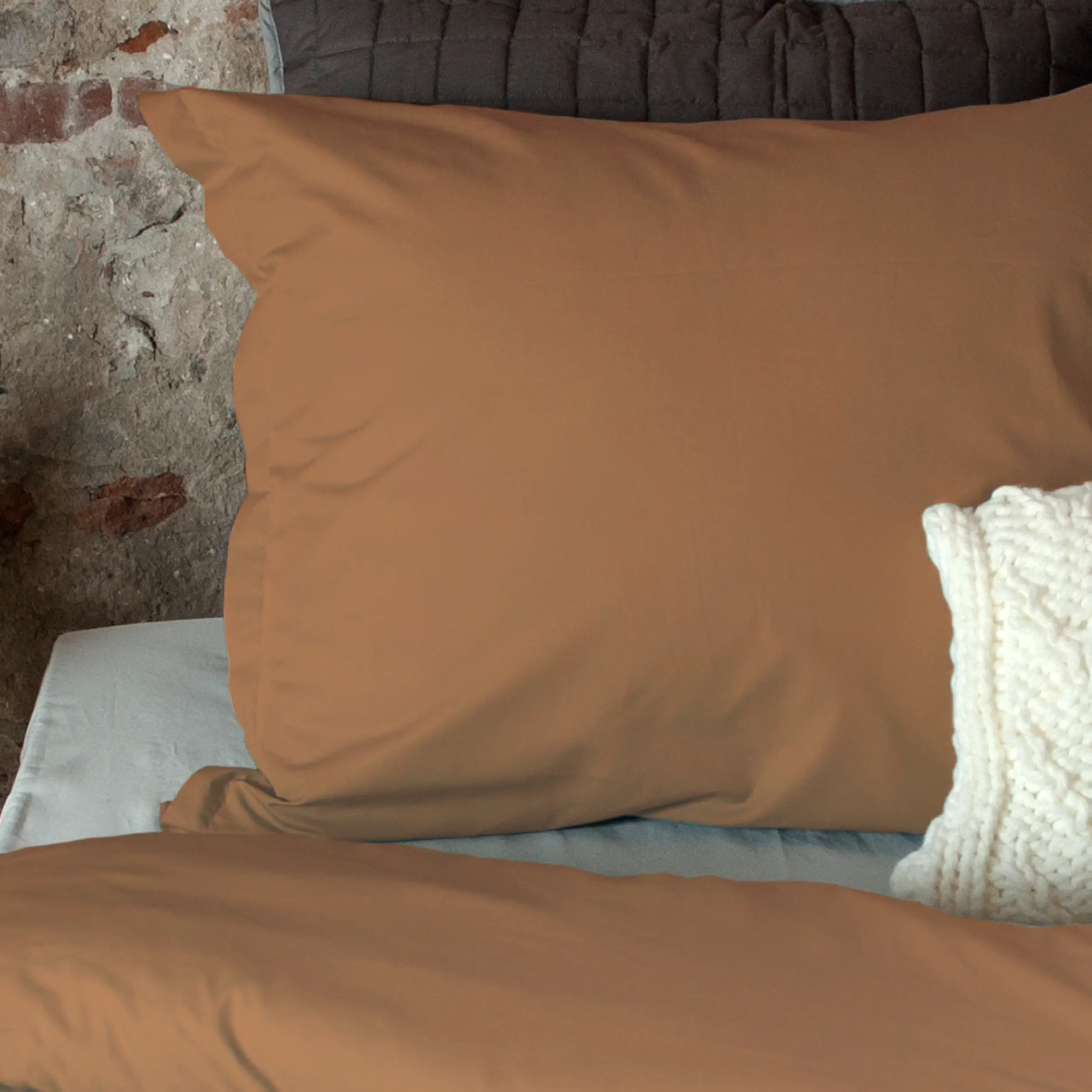 Dommelin Kussensloop Percal 400TC Cognac