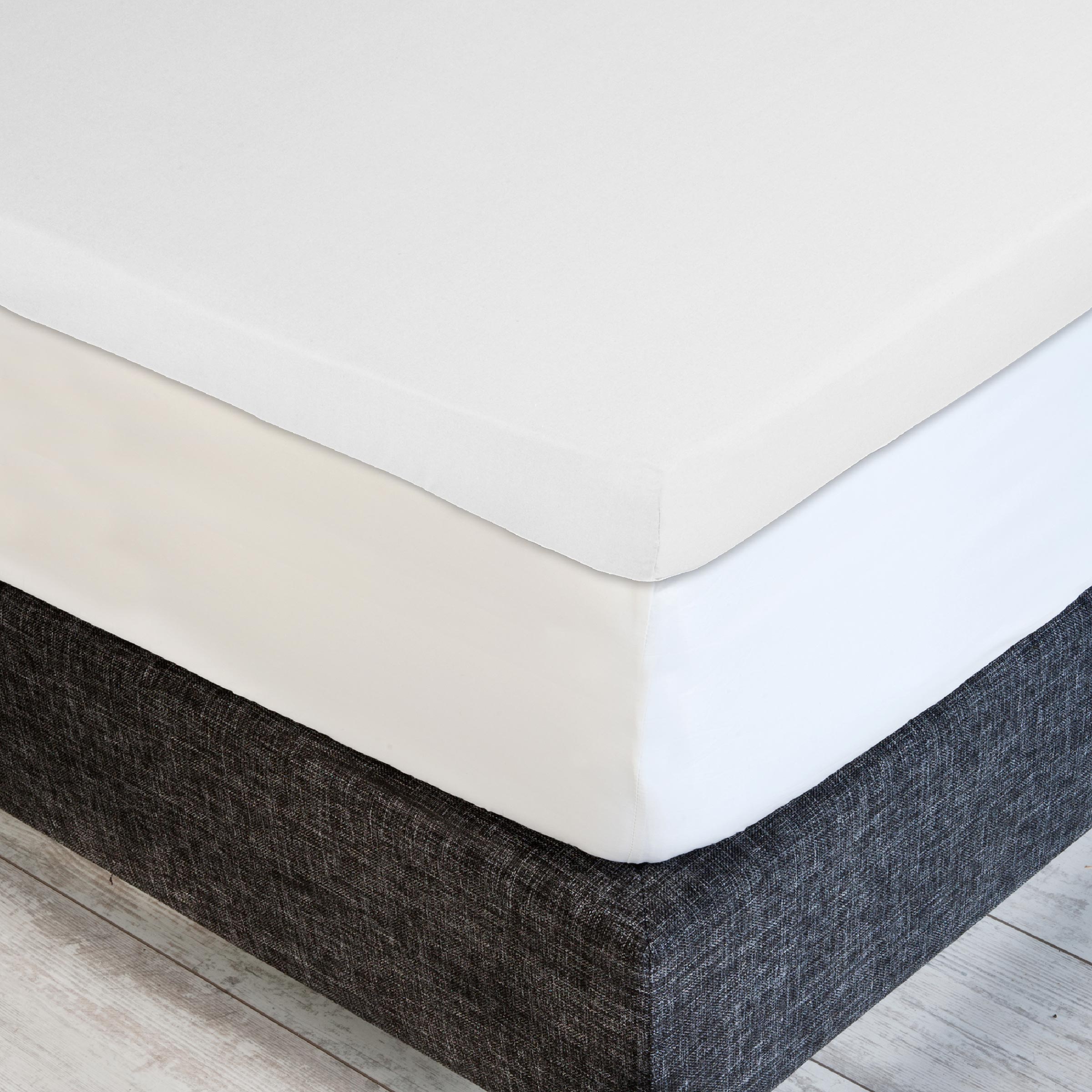 Dommelin Dubbel Split Topper Hoeslaken Satijn 300TC Wit