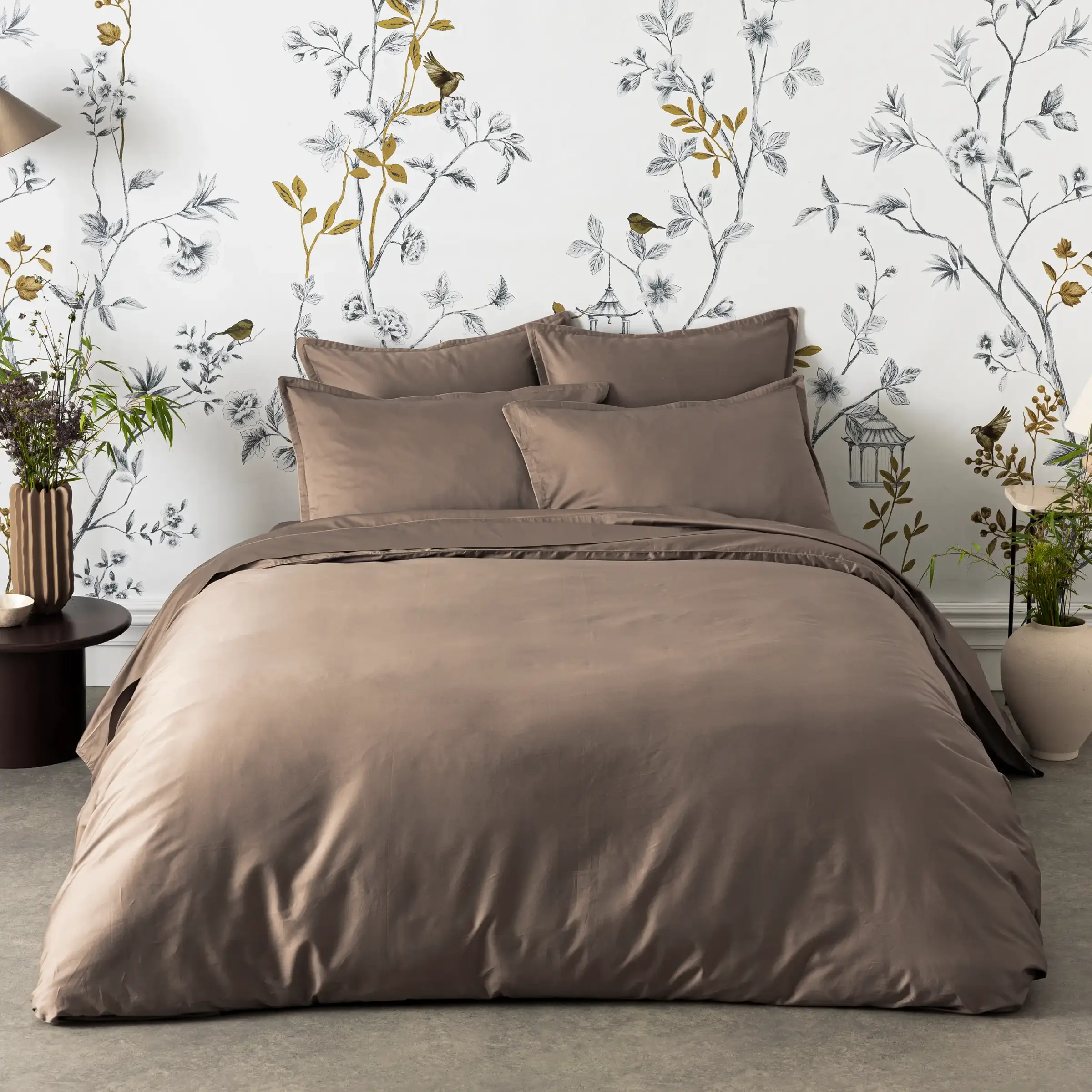 Alexandre Turpault Dekbedovertrek Teophile Organic Satijn 300TC Deer Brown