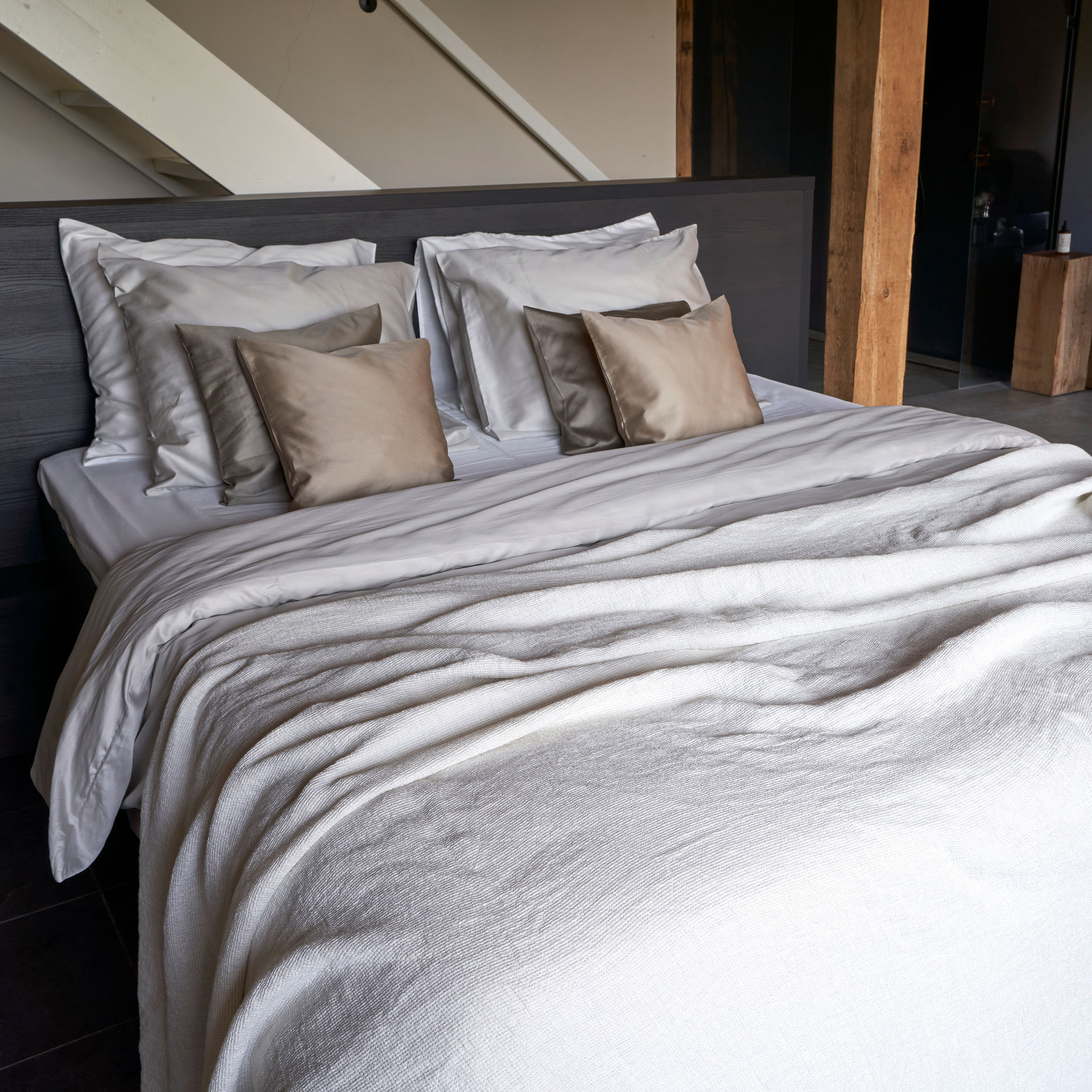 Dommelin Sprei Organic Linnen Duifgrijs