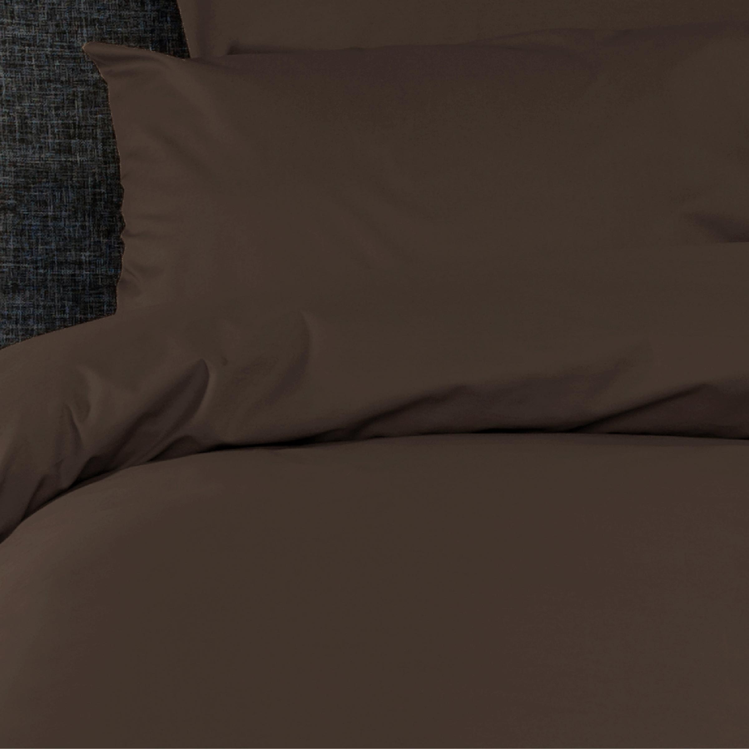 Dommelin Dekbedovertrek Set Percal 200TC Bruin 