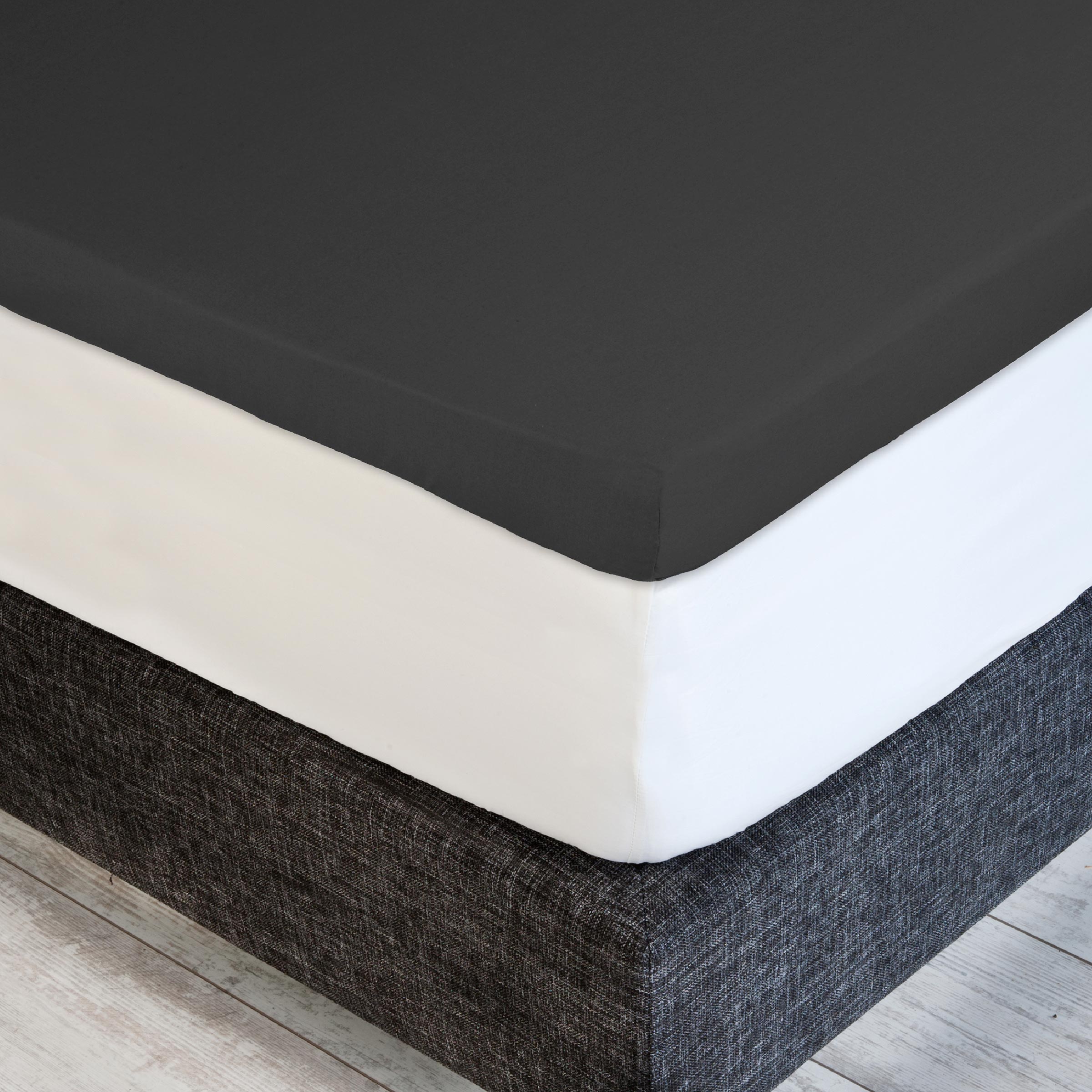 Dommelin Dubbel Split Topper Hoeslaken Satijn 300TC Steenkool