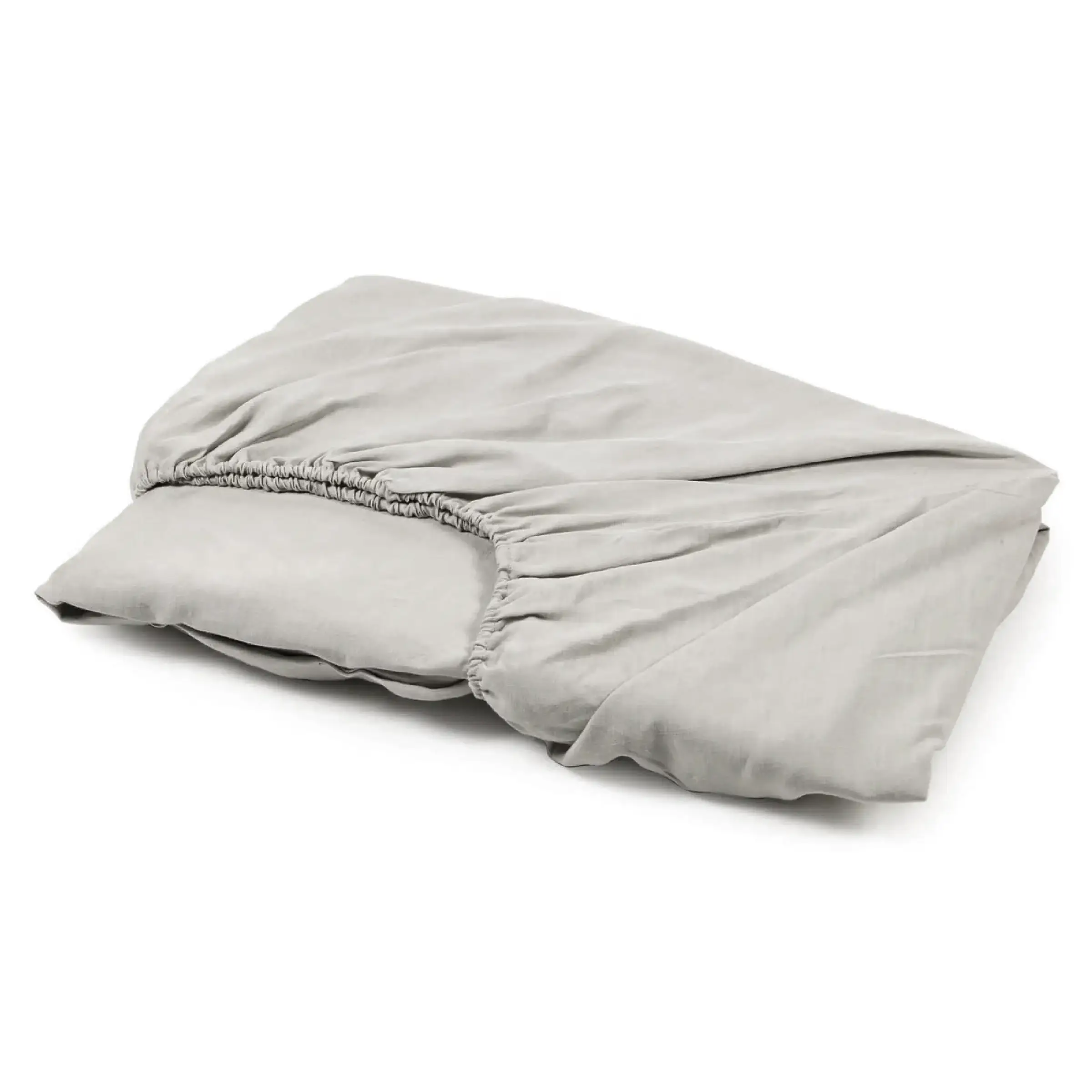 Libeco Hoeslaken Madison Washed Linnen 175 gr/m2 Light Grey H33