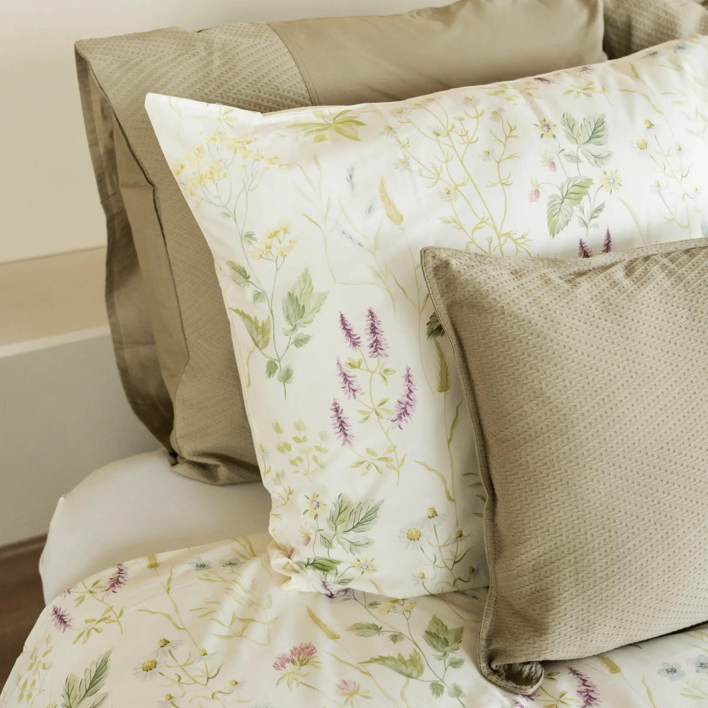 Dommelin Dekbedovertrekset Nature Percal 200TC Groen