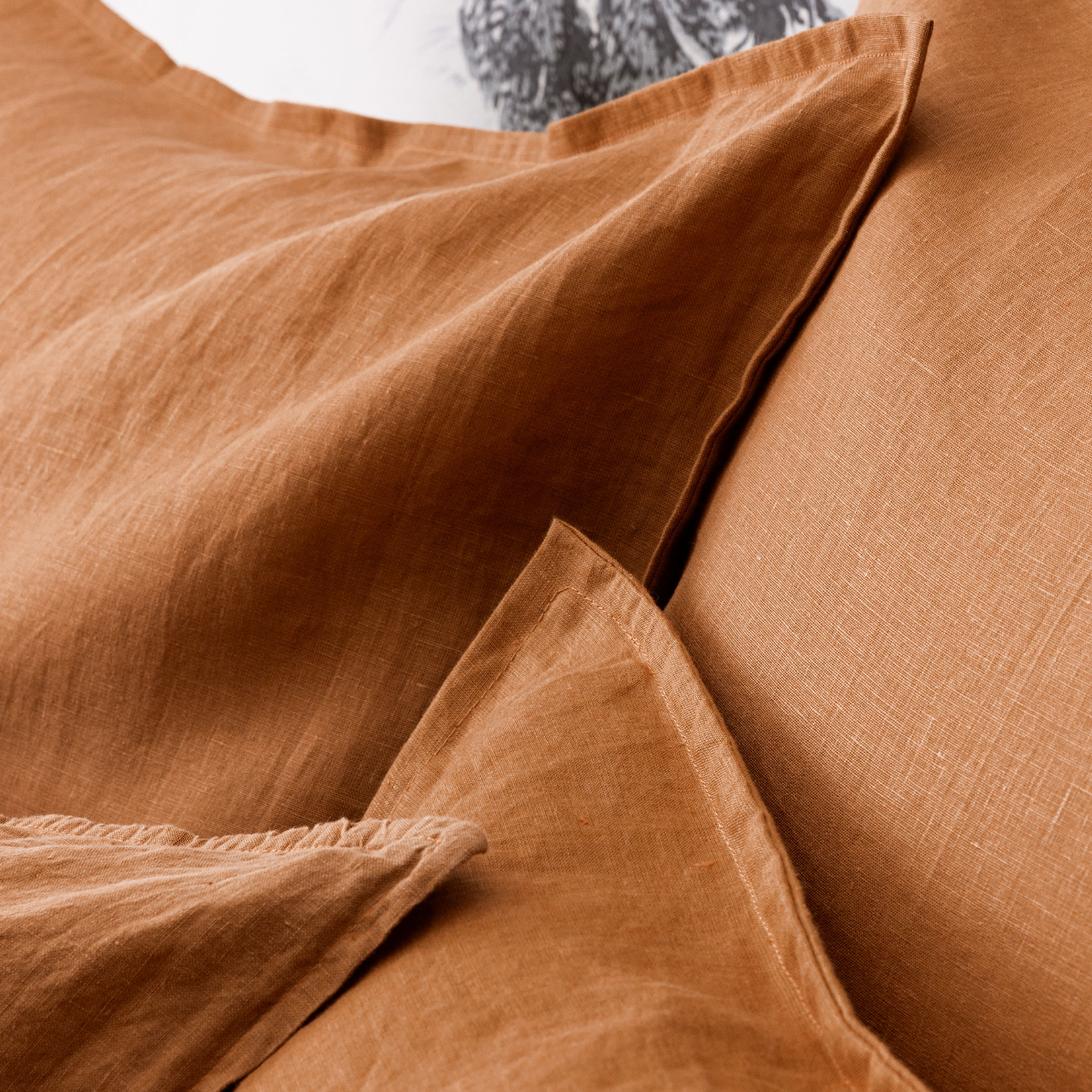 Alexandre Turpault Kussensloop Nouvelle Vague Stonewashed Linnen Teak