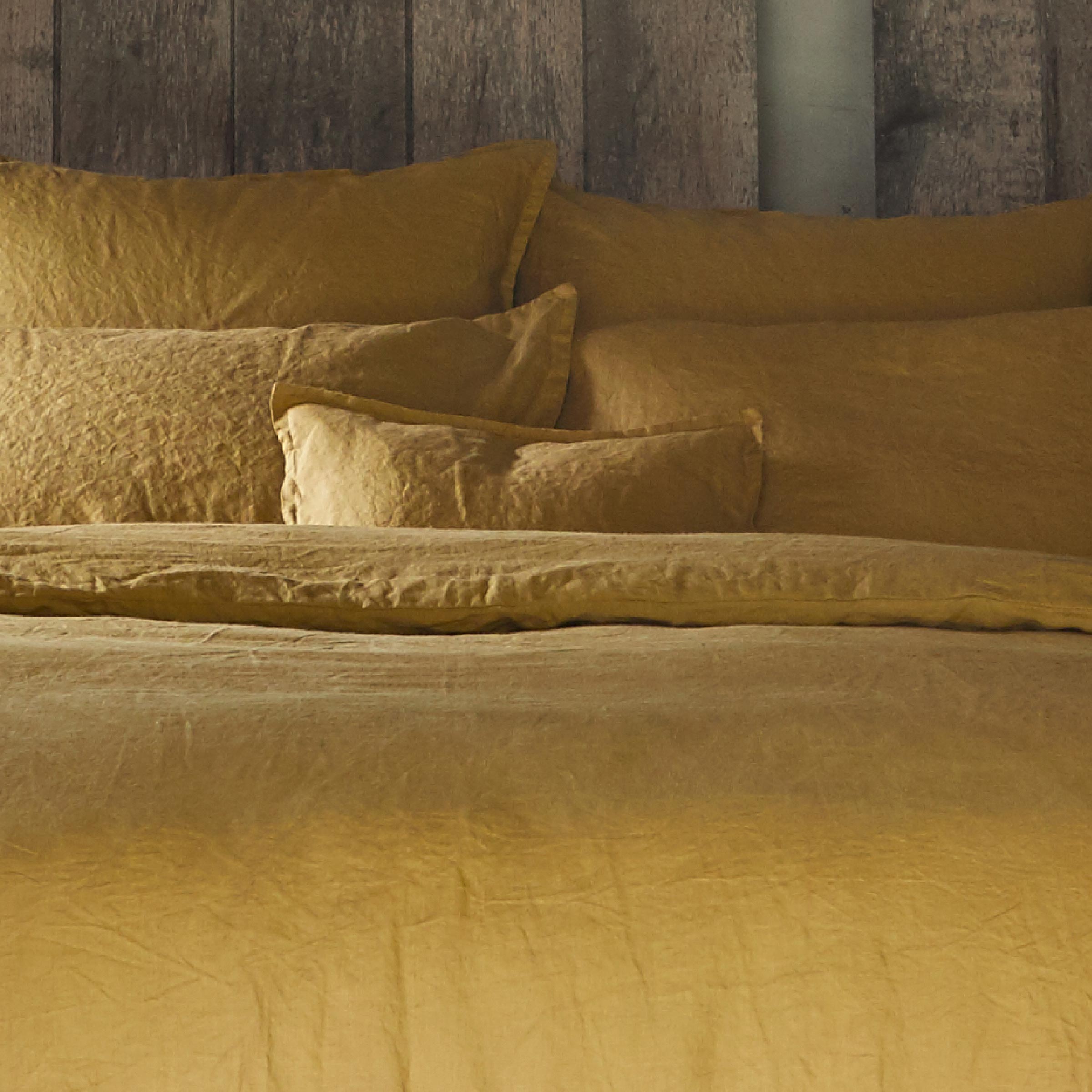 Alexandre Turpault Dekbedovertrek Nouvelle Vague Stonewashed Linnen Sienne