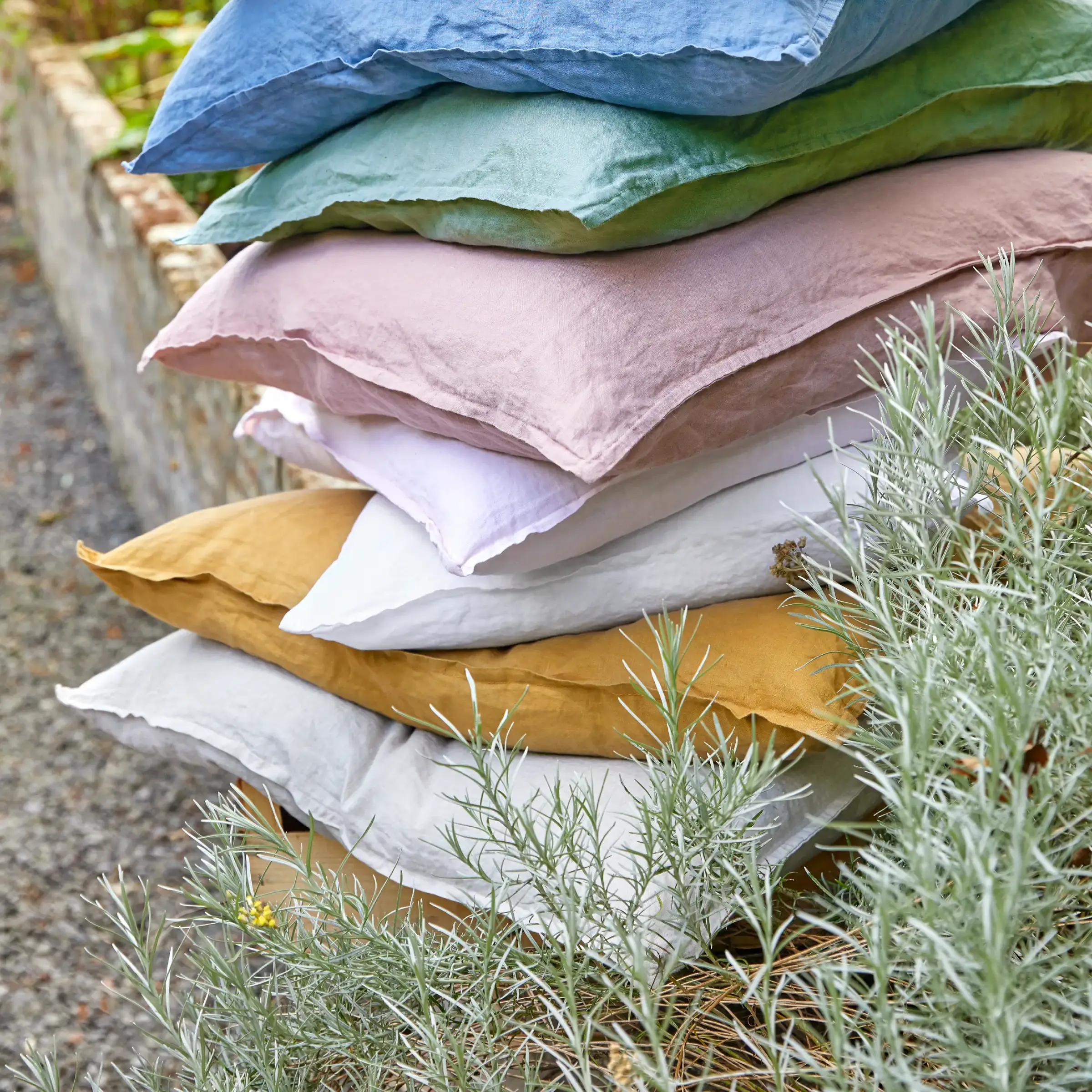 Alexandre Turpault Dekbedovertrek Nouvelle Vague Stonewashed Linnen Eau