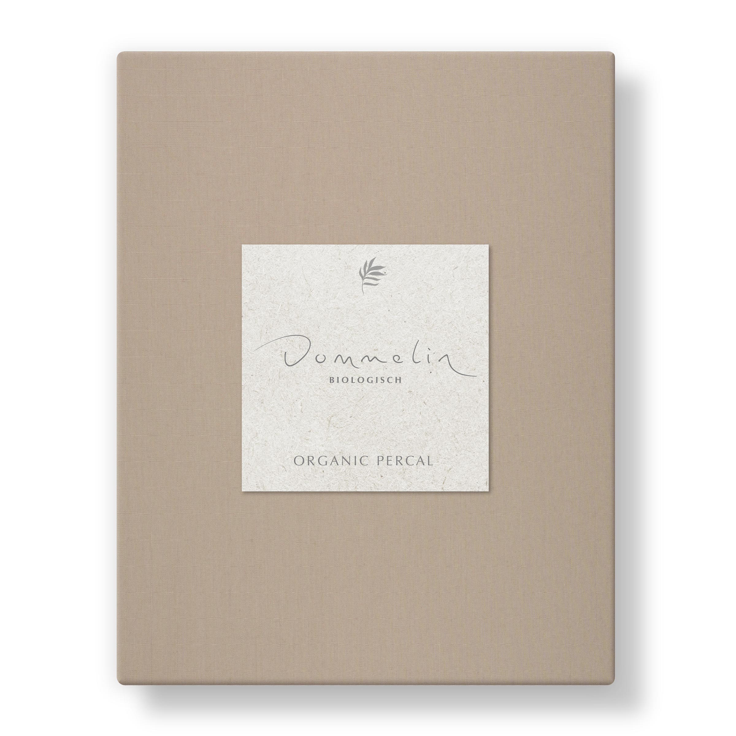 Dommelin Split Hoeslaken Organic Percal 200TC Hazelnoot