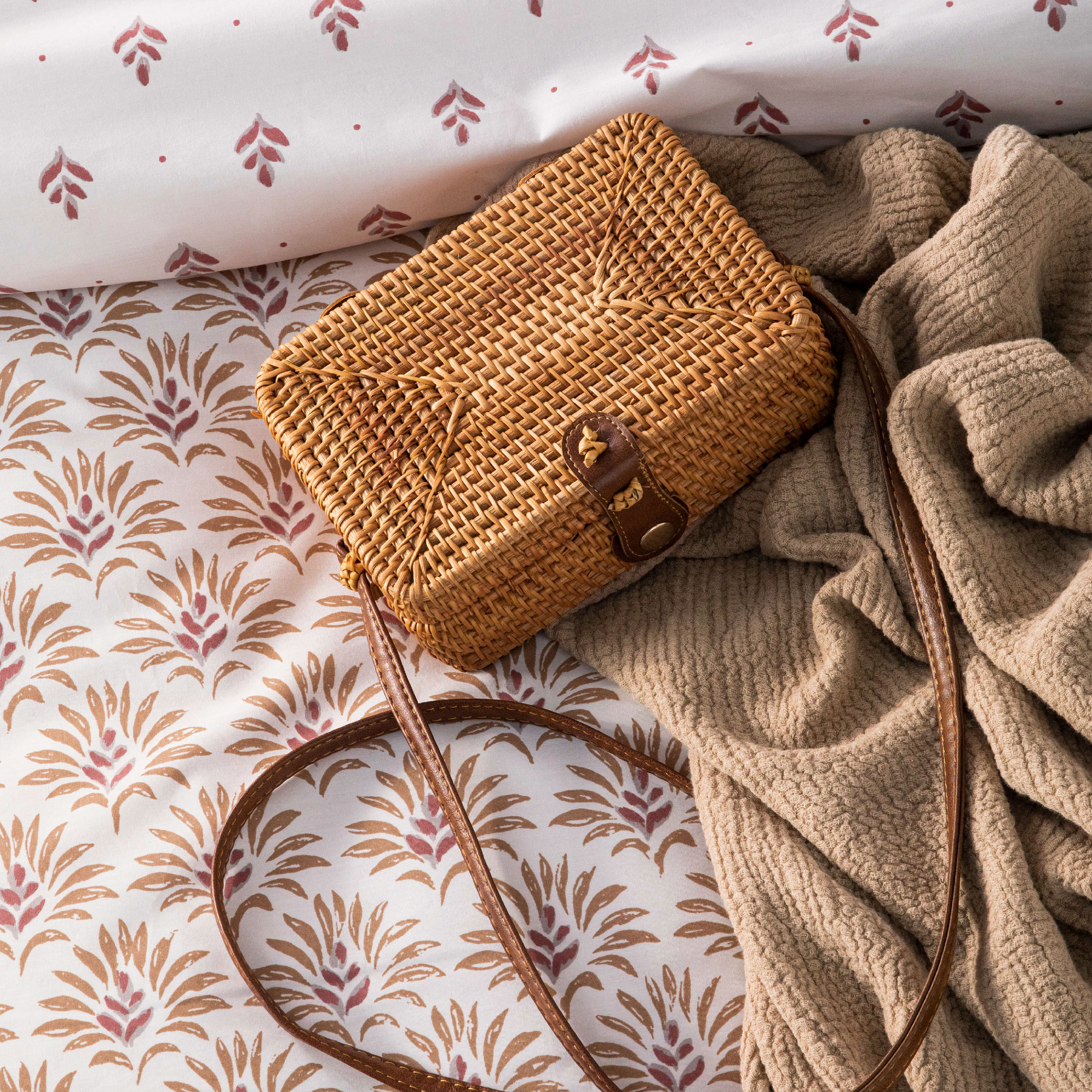 Essix Plaid Jazzy Stonewashed Katoengaas Reve Bleu 130 x 170 cm