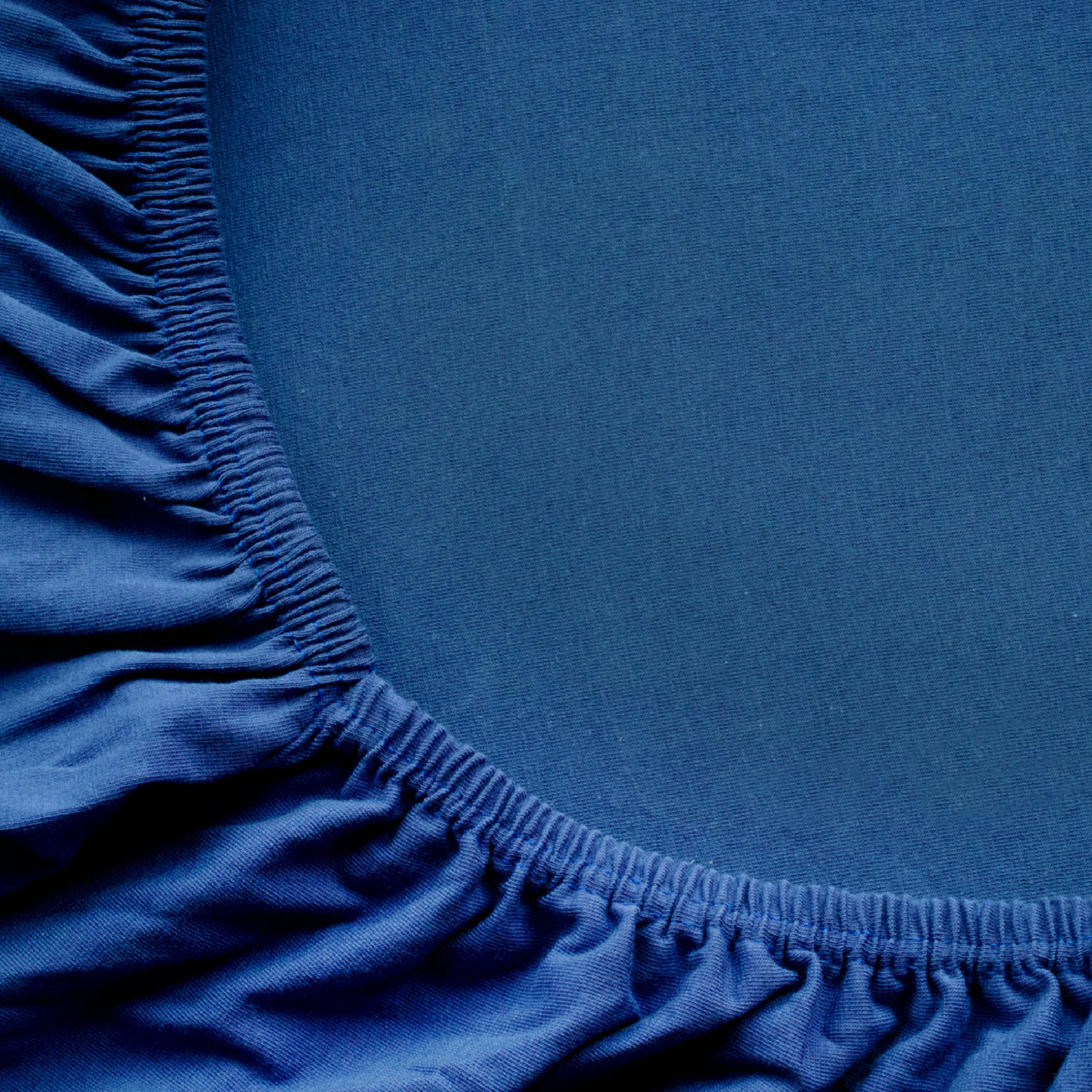 Dommelin Split Hoeslaken Jersey Deluxe Kobalt  