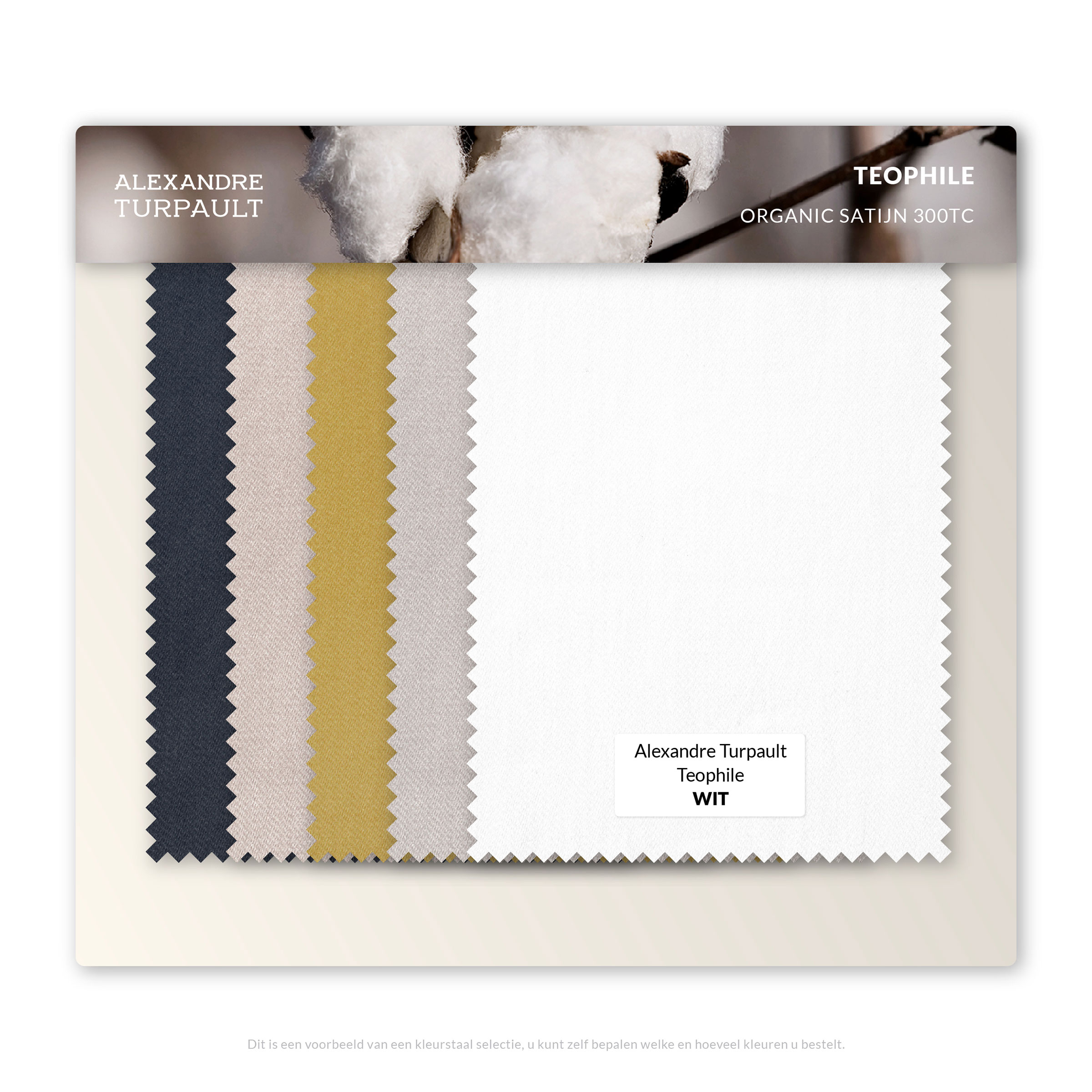 Alexandre Turpault Kleurstalen Teophile Organic Satijn 300TC