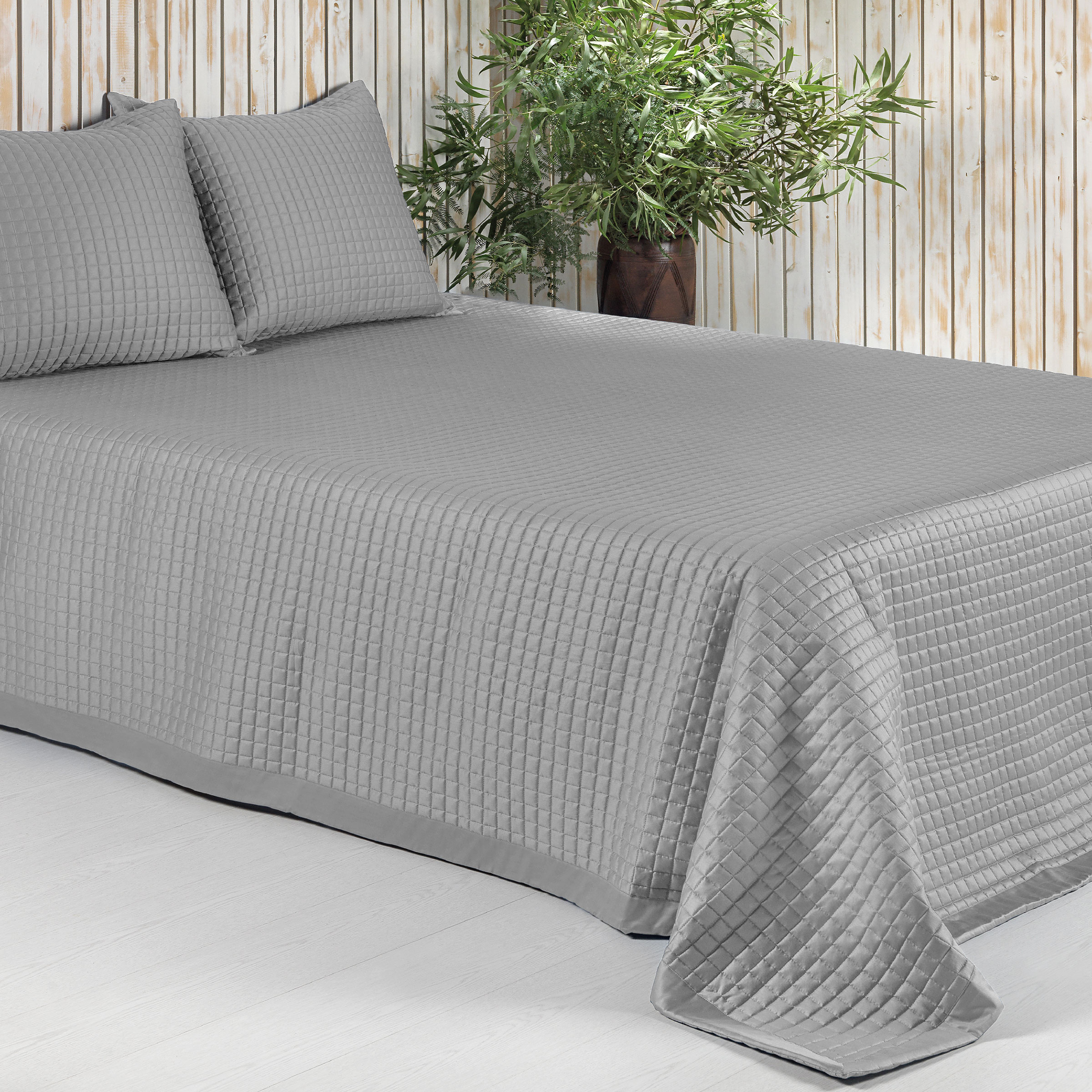Dommelin Sprei Chicago Satijn 300TC Zilver