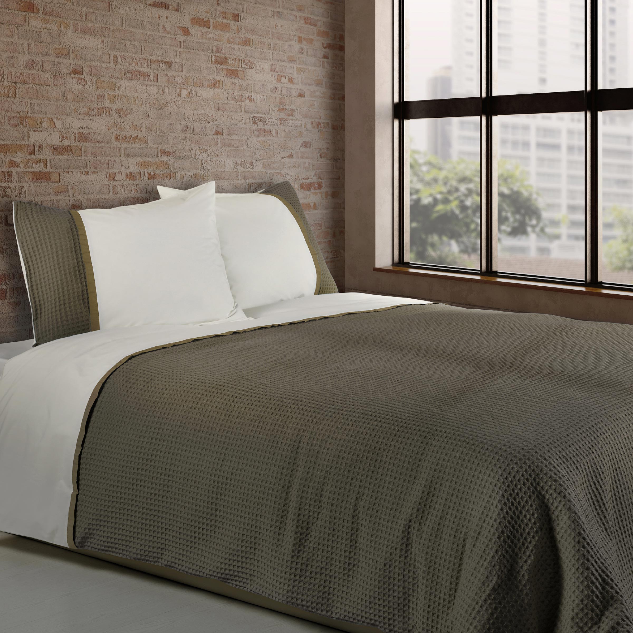 Dommelin Dekbedovertrekset Bari Percal 200TC Leem - Brons