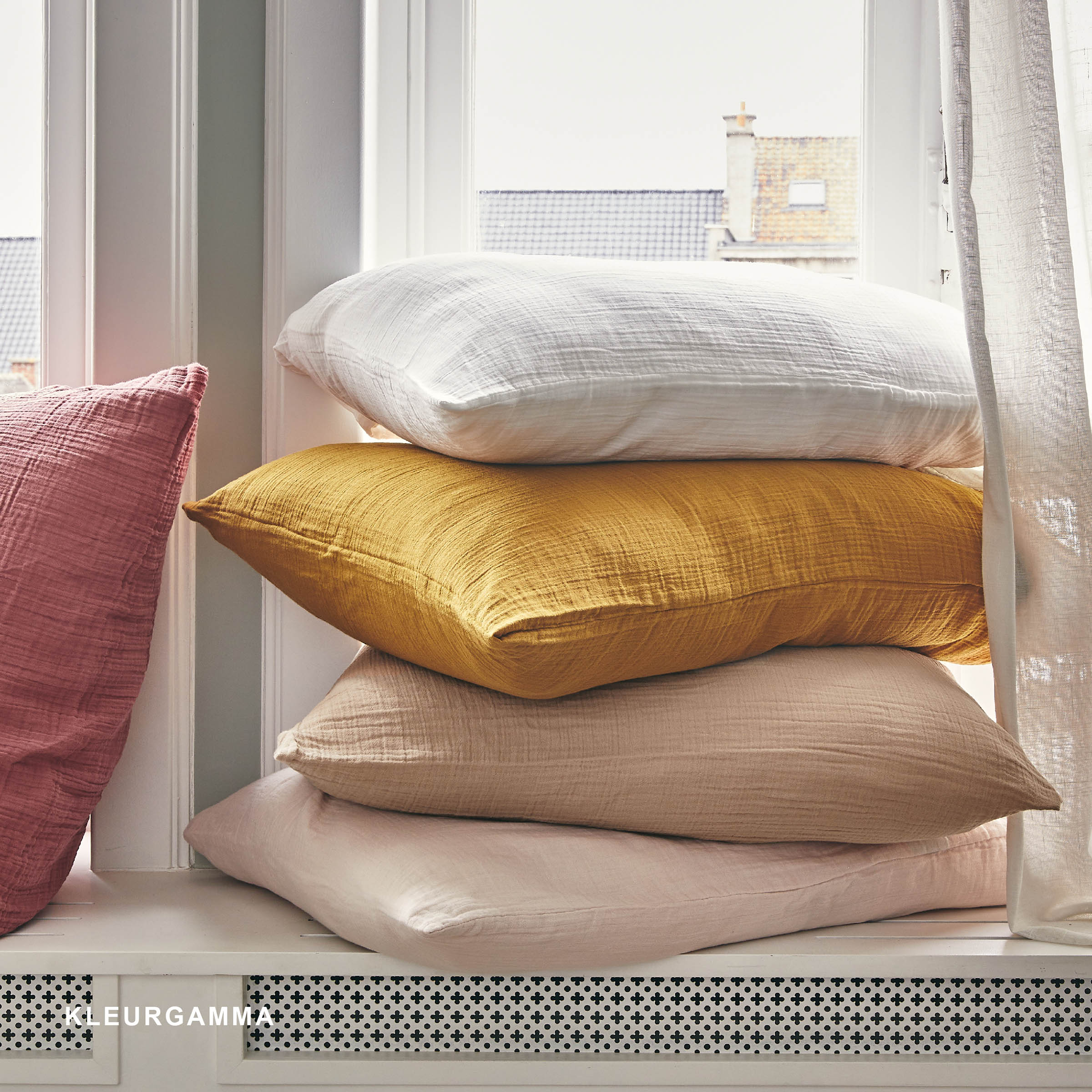 Essix Dekbedovertrek Set Tendresse Stonewashed Katoengaas 145TC Beige 