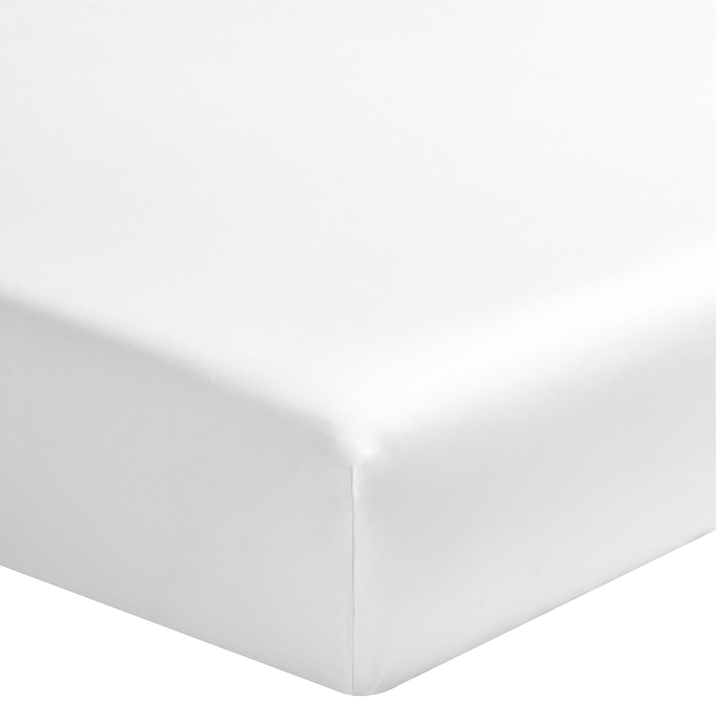 Alexandre Turpault Hoeslaken Hoge Hoek Teophile Organic Satijn 300TC Wit