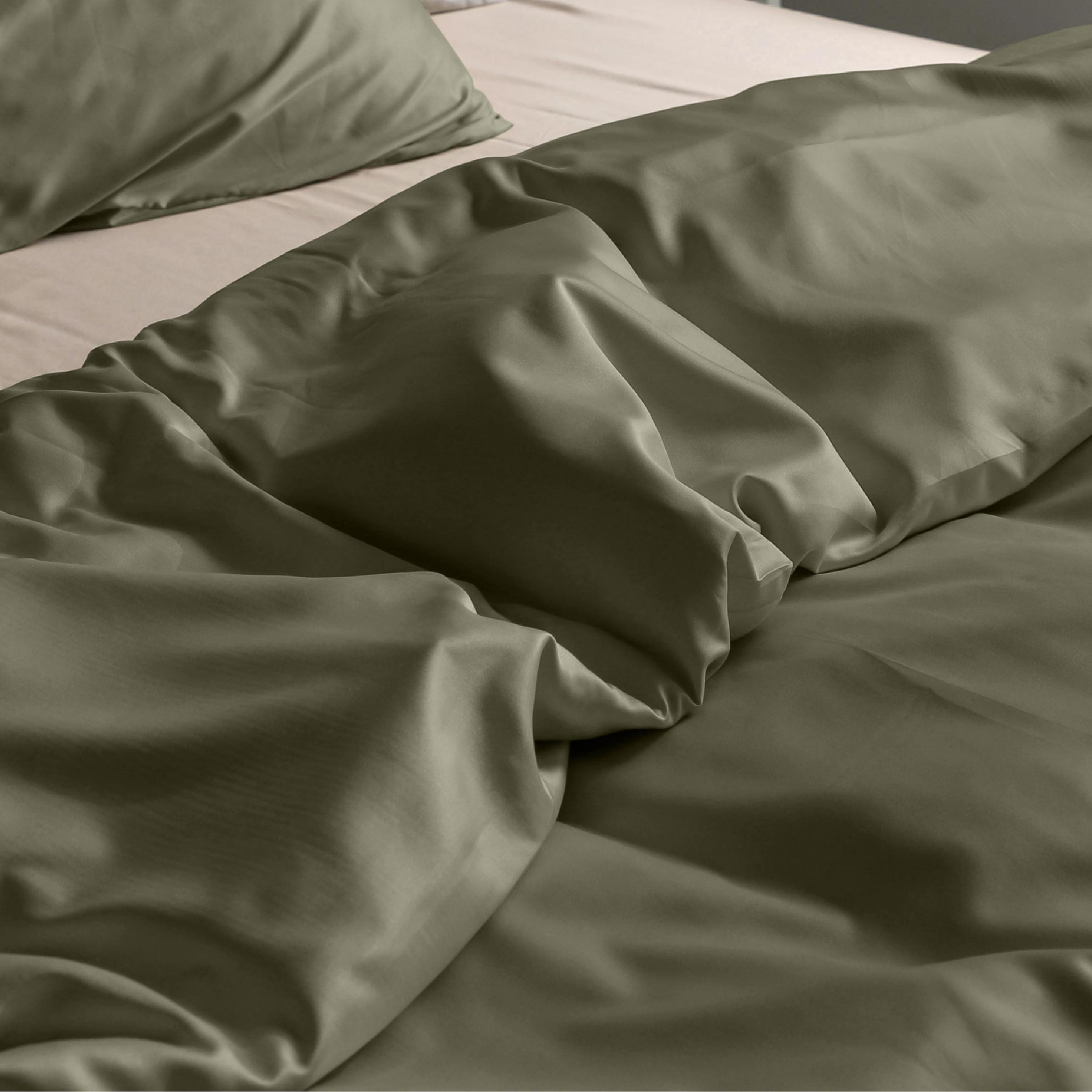 Dommelin Dekbedovertrek Satijn 300TC Olijf