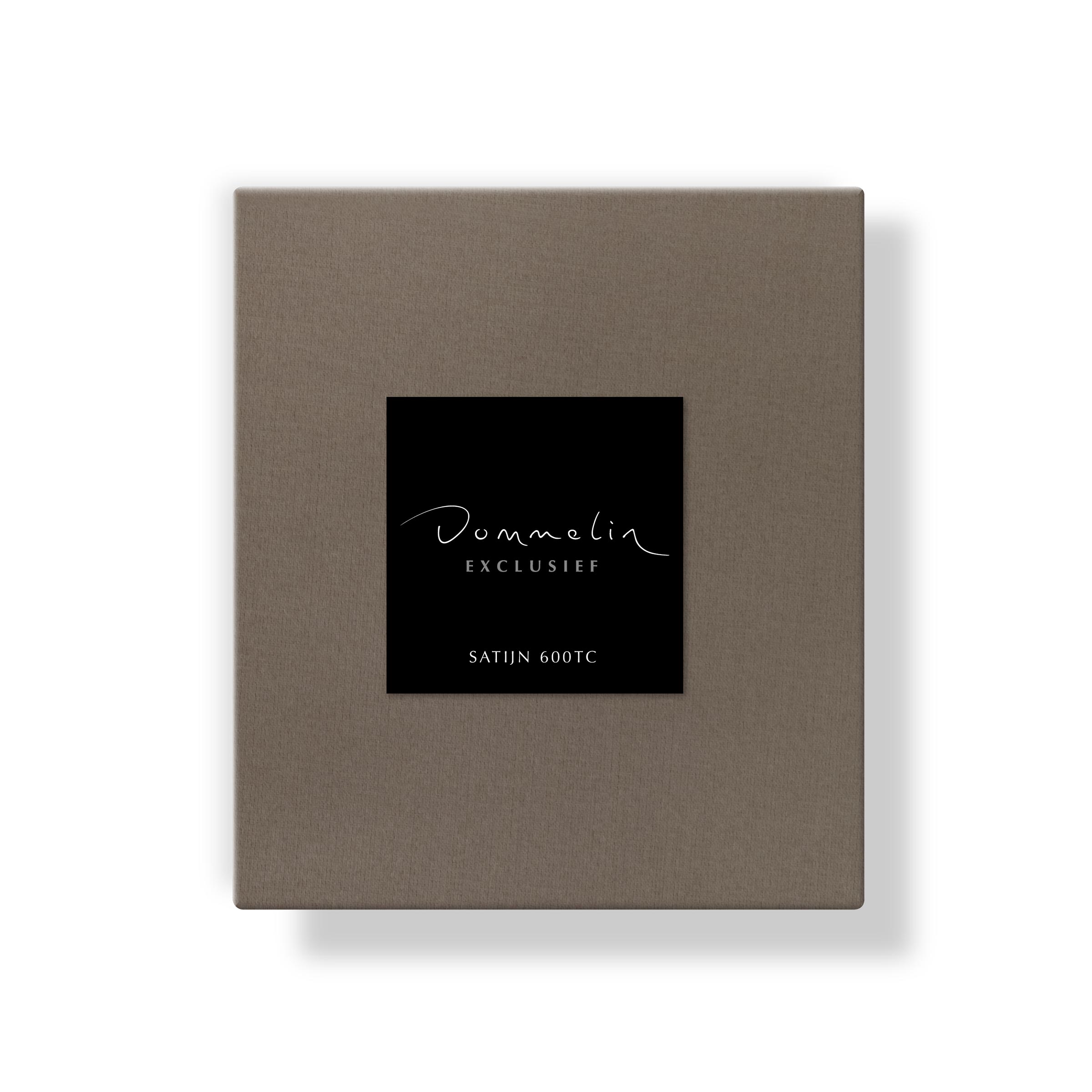 Dommelin Kussensloop Volant Satijn 600TC Truffel 60 x 70 cm