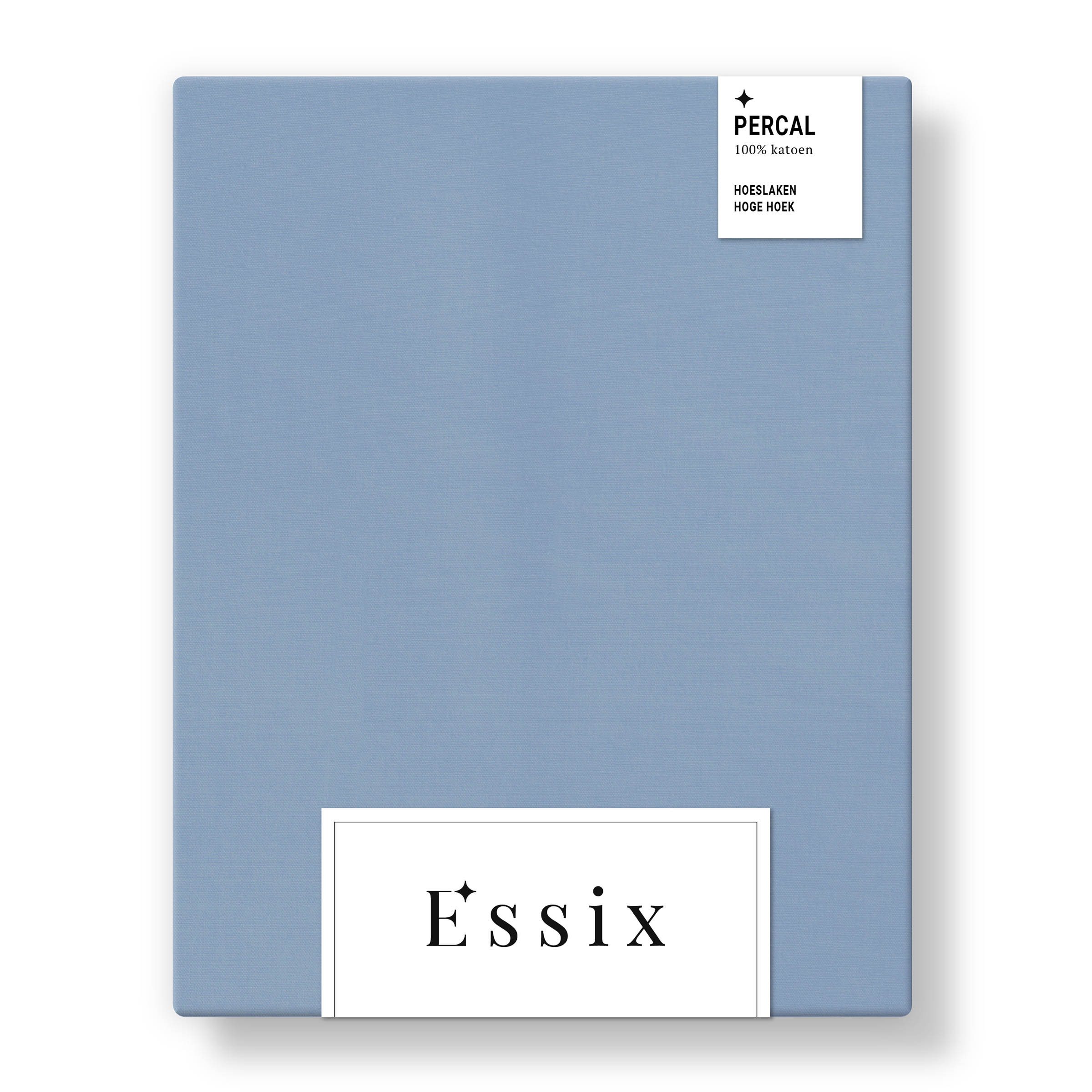 Essix Hoeslaken Hoge Hoek Premiere Percal 200TC Bleu Olympe