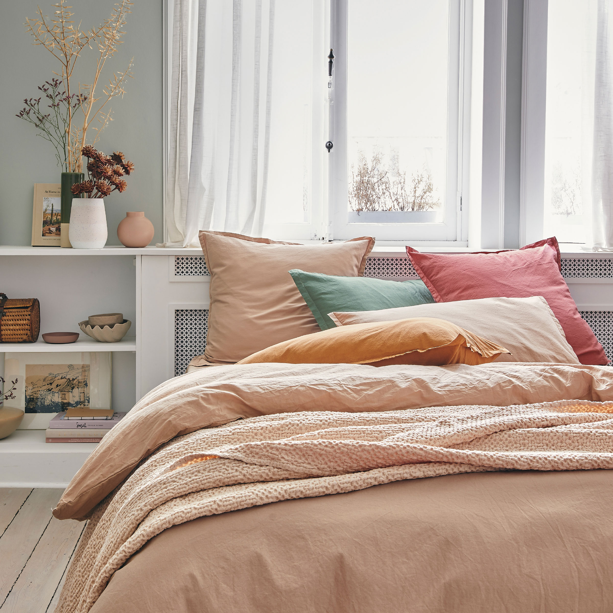 Essix Kussensloop Tout Doux Katoen 145TC Rose Indien