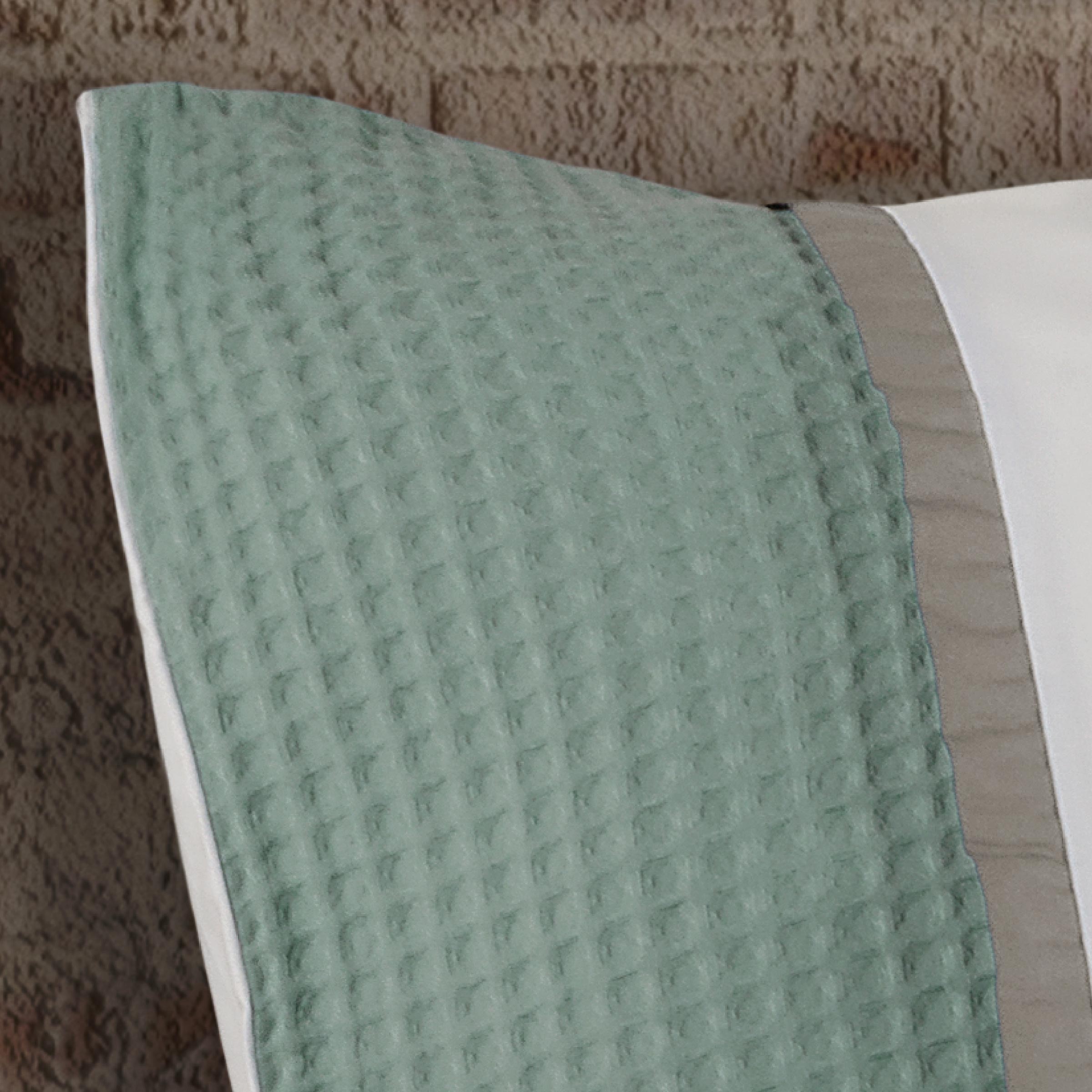 Dommelin Kussensloop Bari Percal 200TC Spargroen - Muisgrijs 60 x 70 cm