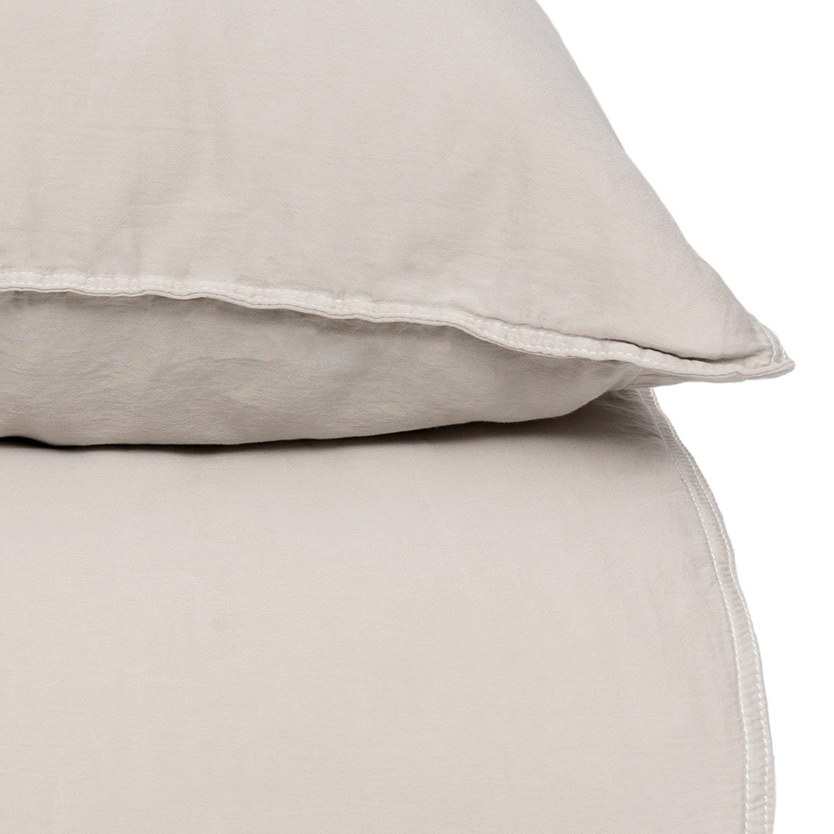 Mrs.Me Dekbedovertrekset Stilo Stonewashed Satijn 300TC Stone