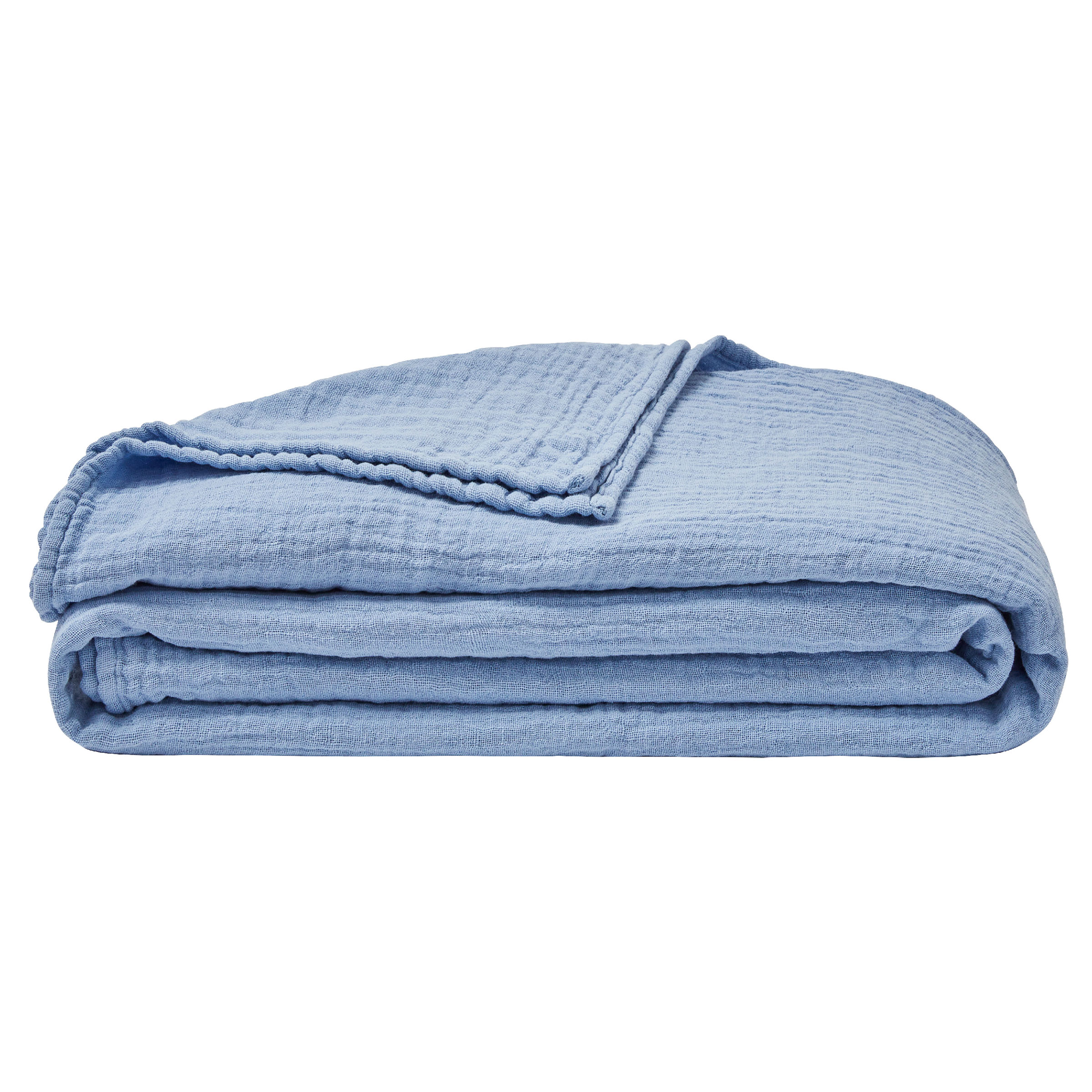 Essix Sprei Jazzy Stonewashed Katoengaas Reve Bleu 260 x 240 cm