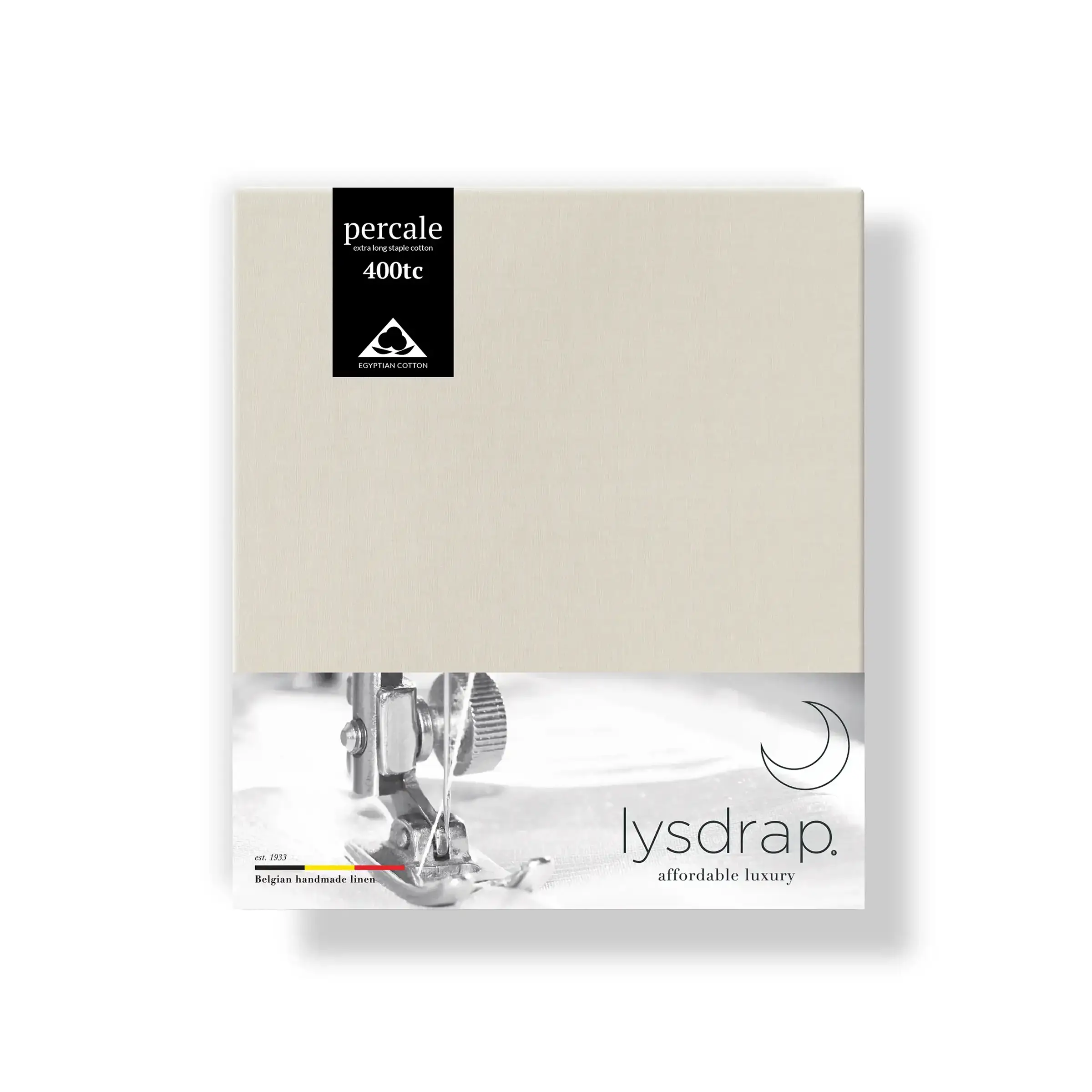 Lysdrap Kussensloop Volant Virgo Percal 400TC Champagne