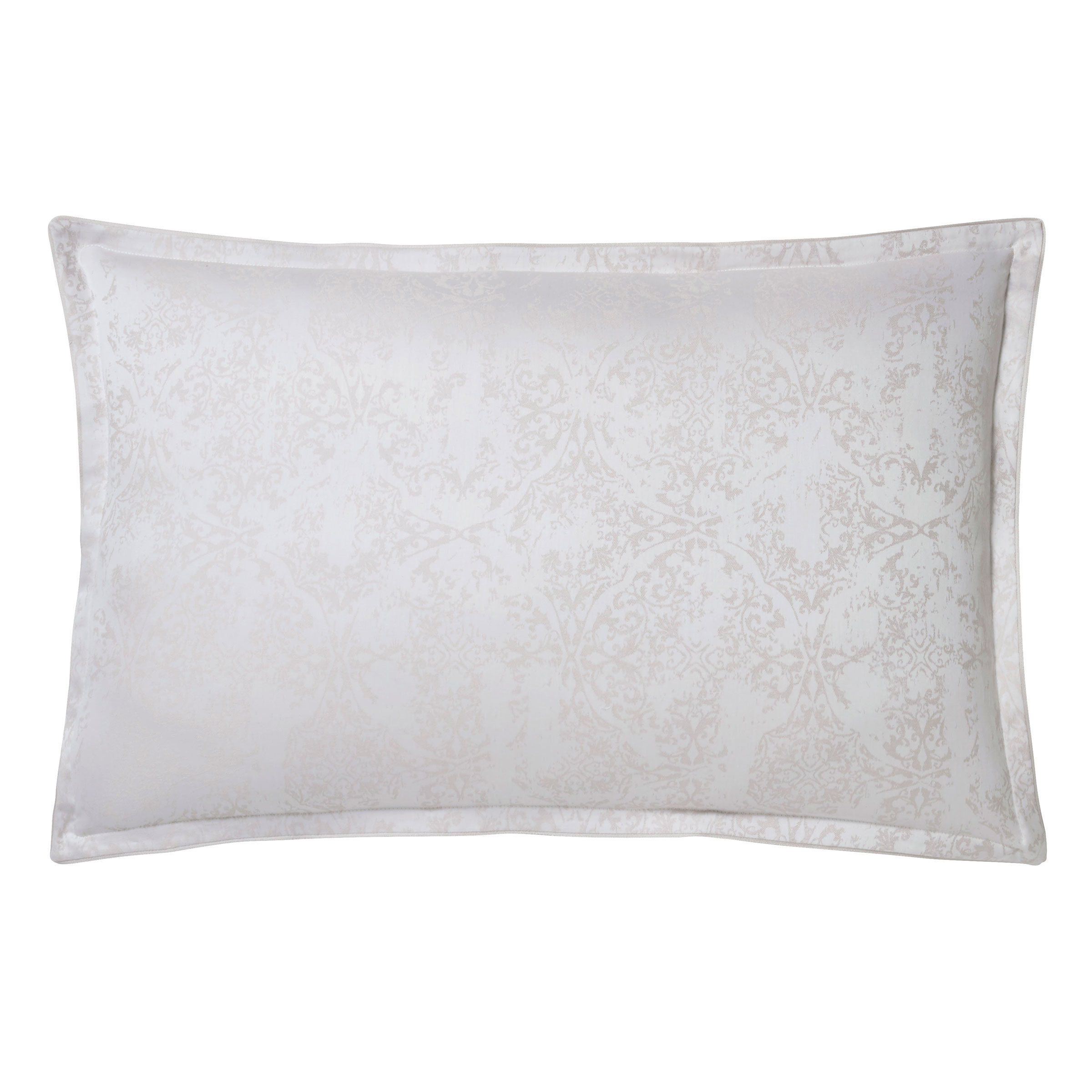 Alexandre Turpault Kussensloop Quantique Organic Jacquard Satijn 300TC Wit - Oyster