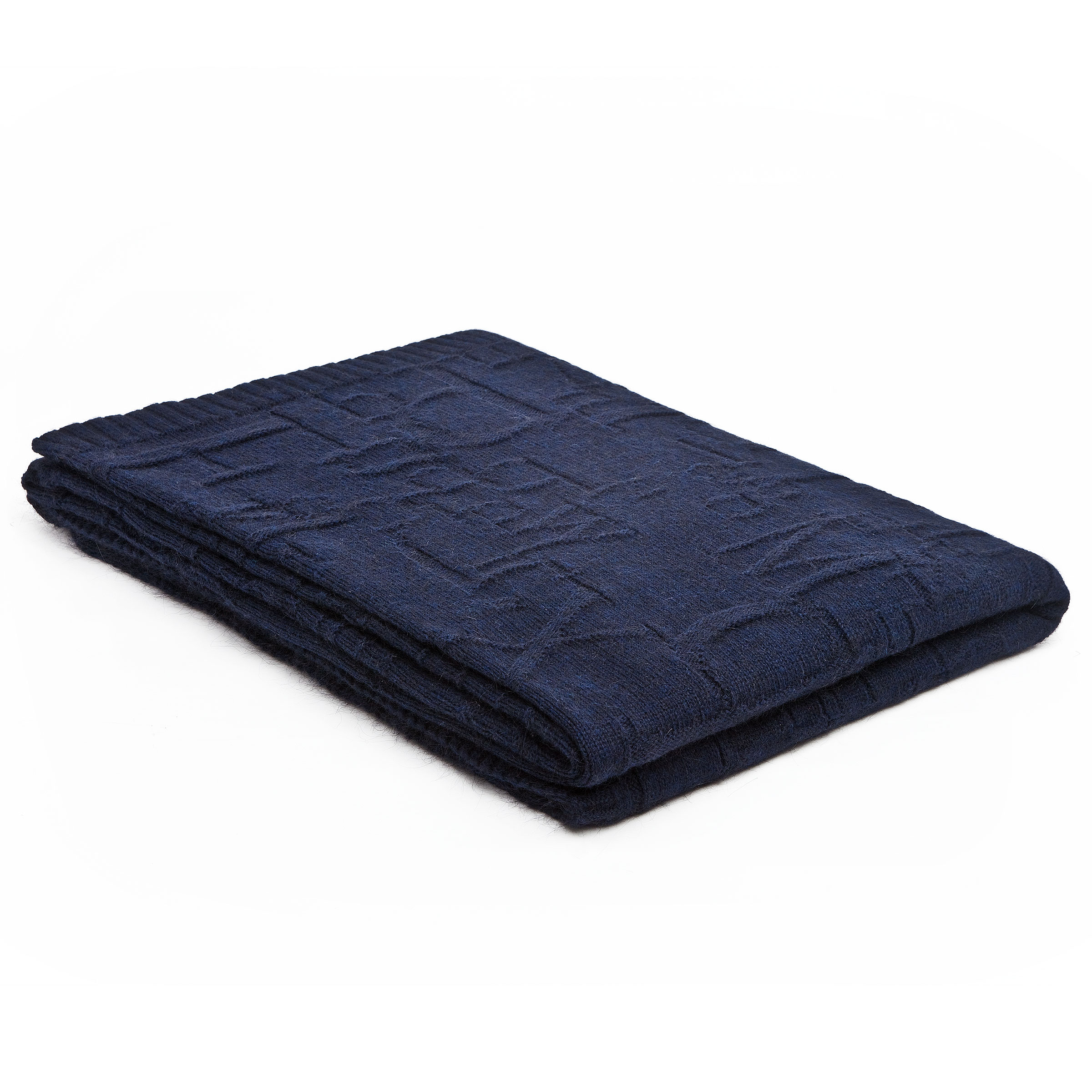 Mrs.Me Deken Byron Mohair Acryl Carbon Blue 180 x 280 cm