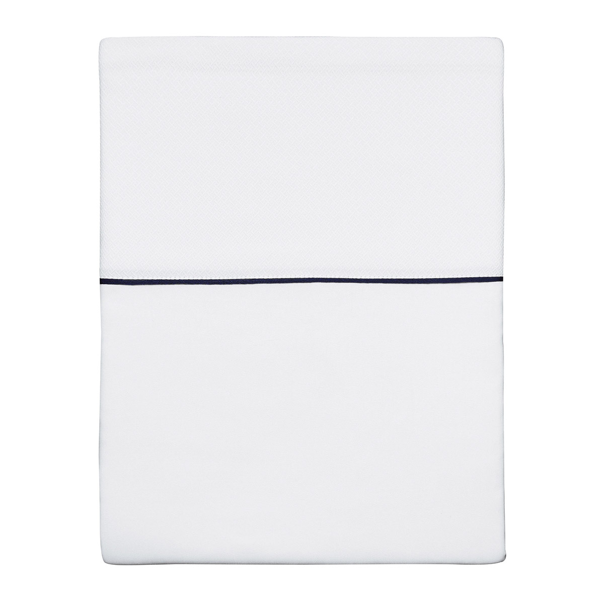 Alexandre Turpault Laken Orsay Organic Jacquard Satijn 300TC Wit - Marine