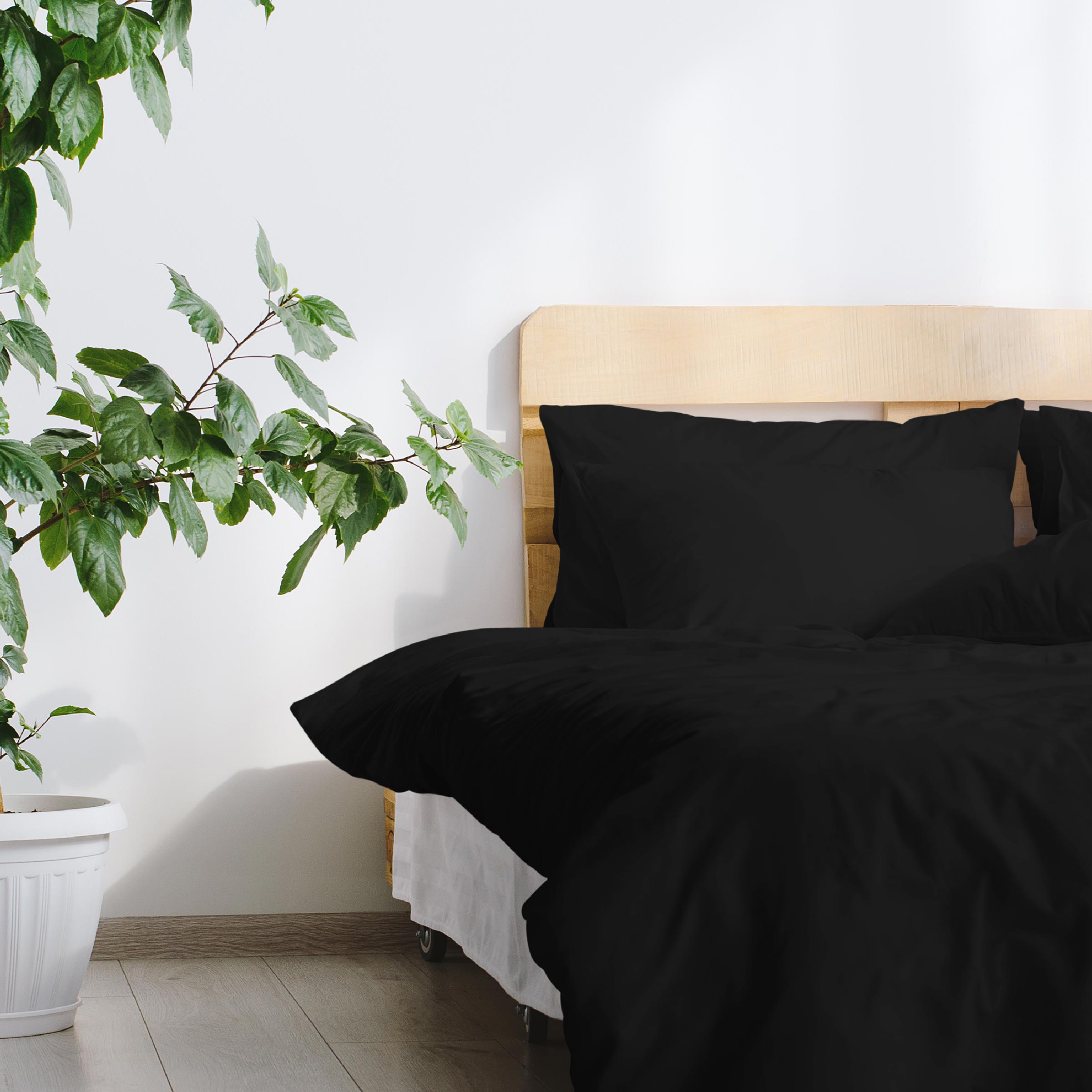 Dommelin Dekbedovertrek Katoen 180TC Zwart