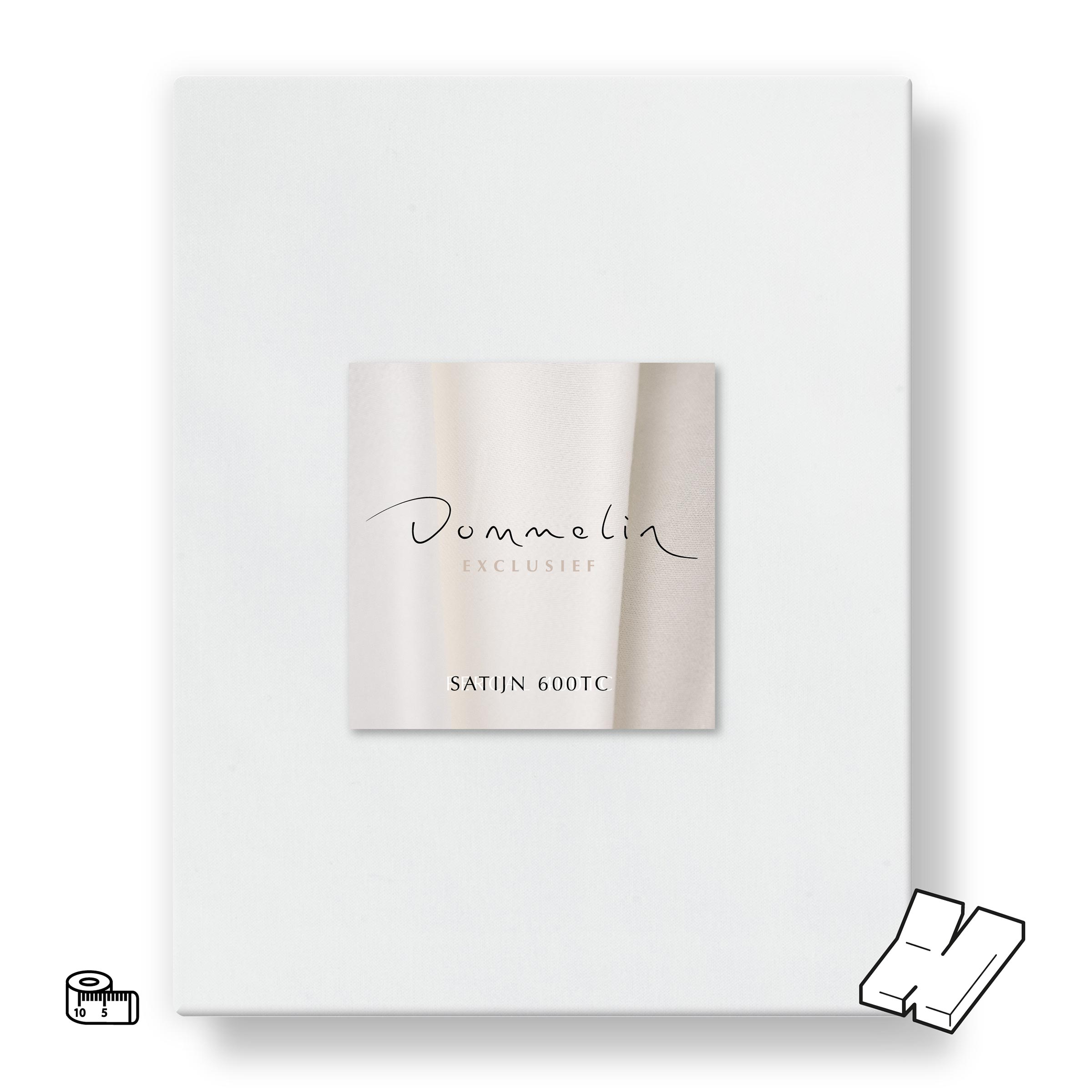 Dommelin Dubbel Split Hoeslaken op Maat Satijn 600TC