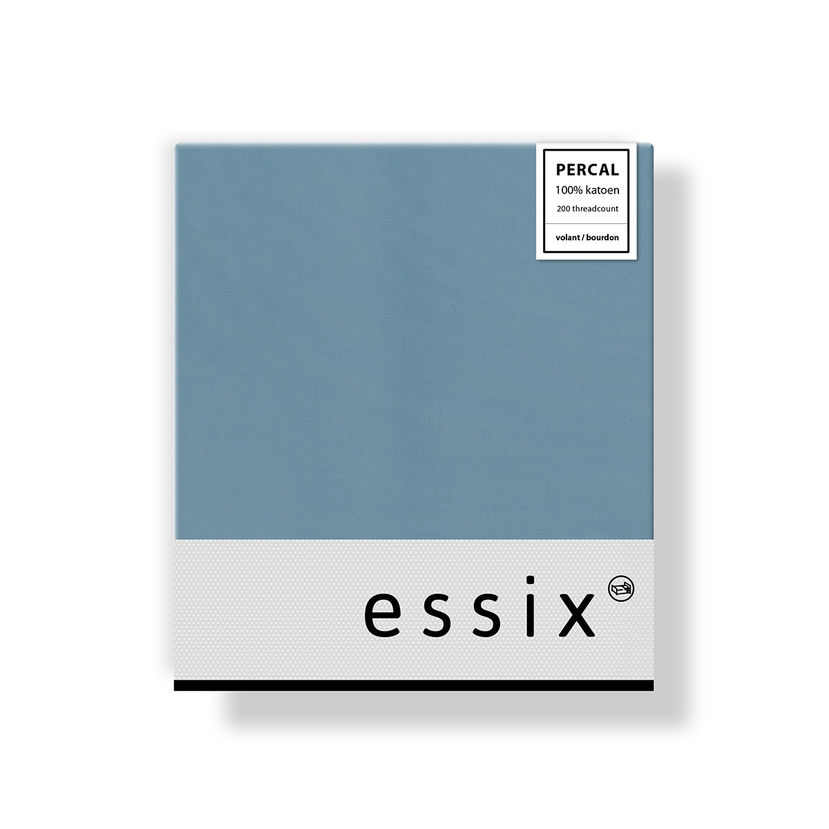 Essix Kussensloop Royal Line Percal 200TC Bleu Glacier 50 x 70 cm