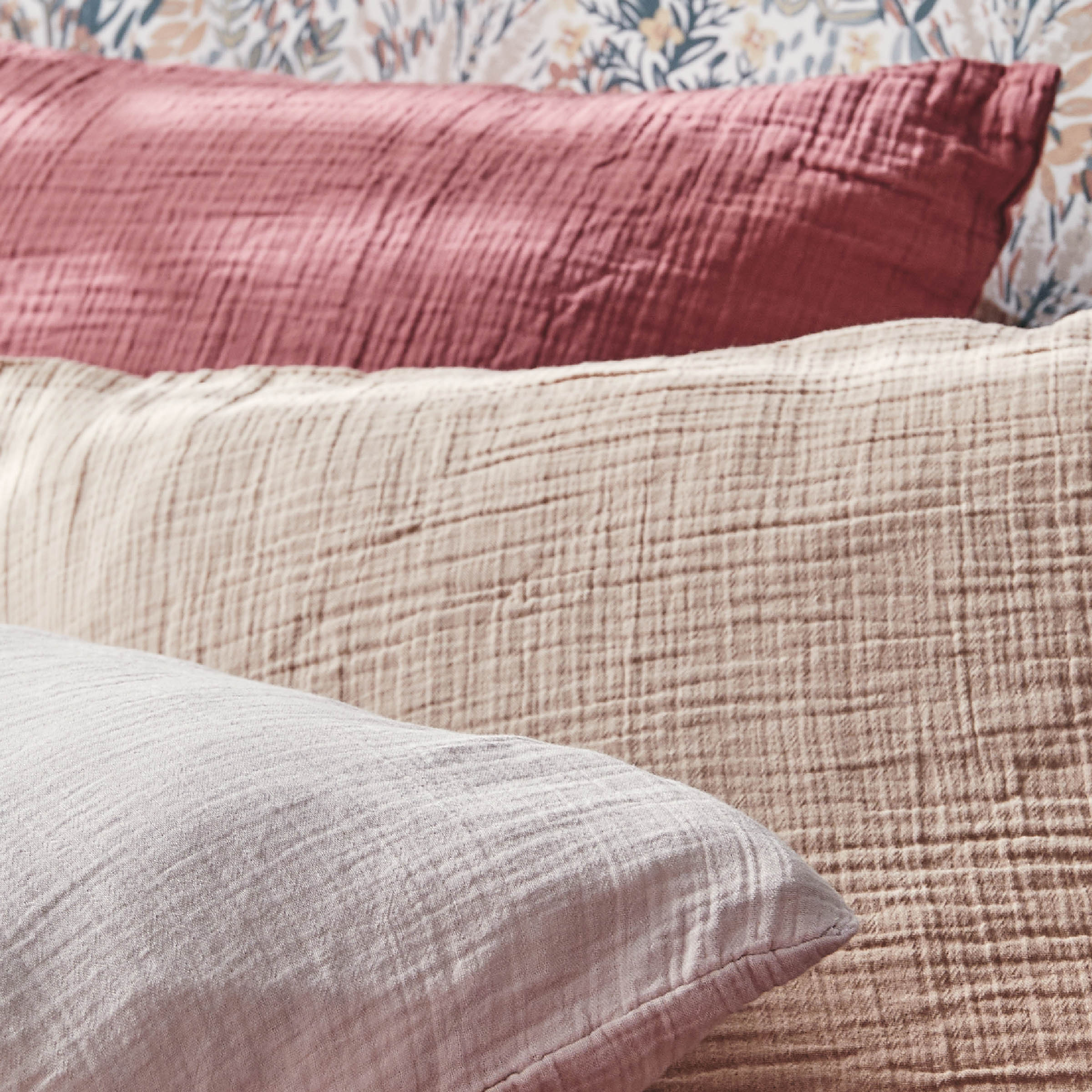 Essix Dekbedovertrek Set Tendresse Stonewashed Katoengaas 145TC Beige 