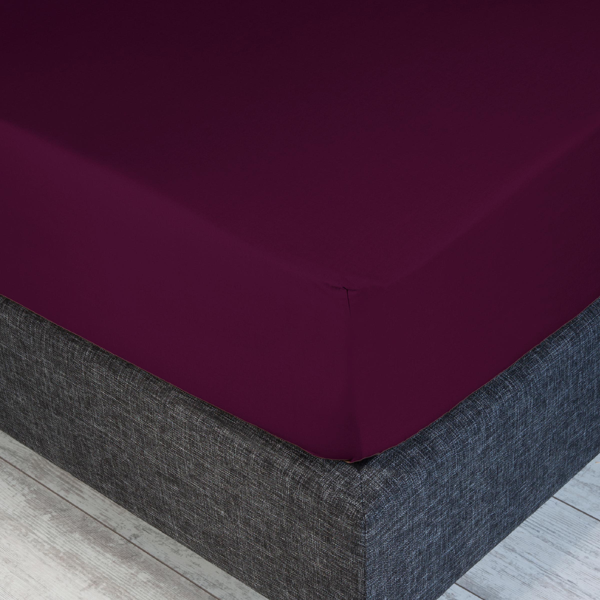Dommelin Hoeslaken Satijn 300TC Aubergine
